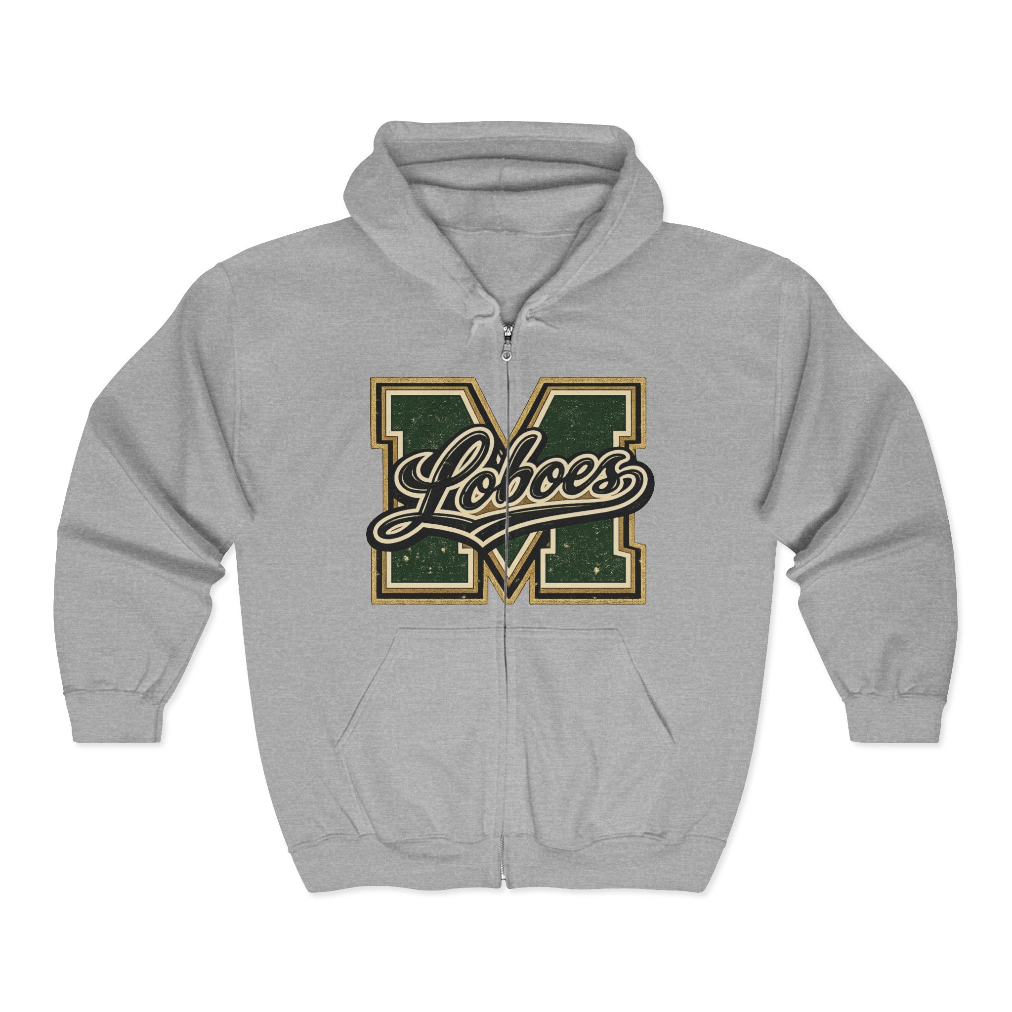 Loboes Varsity M Zip-Up Hoodie