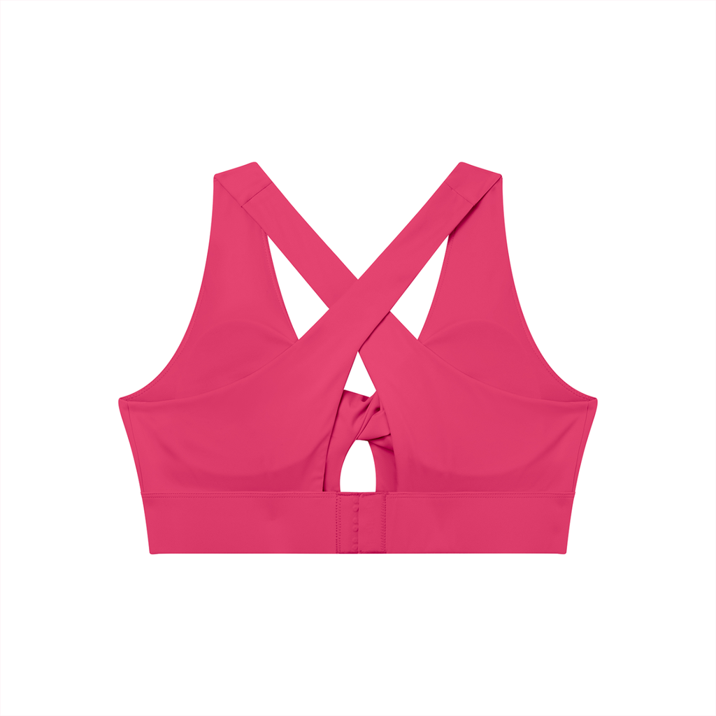 Sweet Route Women's Twist Front V-Neck Sports Bra