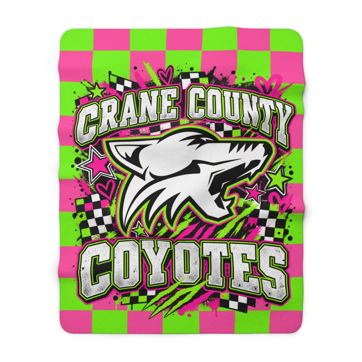 Crane County Coyotes Sherpa Fleece Blanket