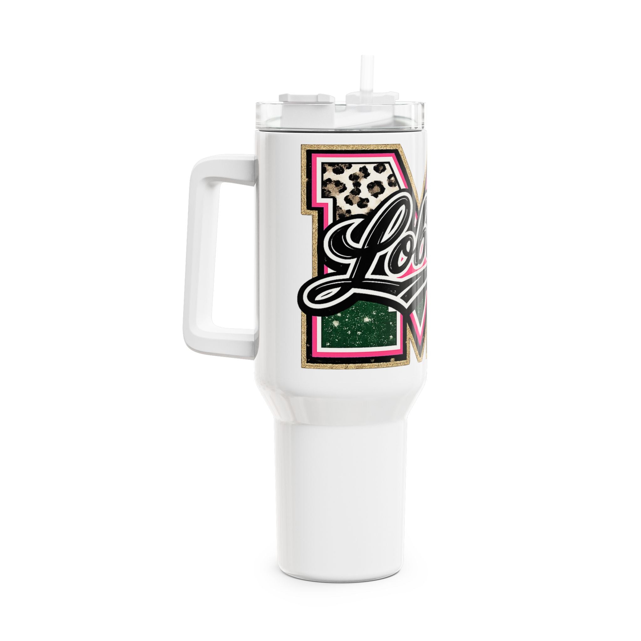 40oz Loboes Insulated Leopard Tumbler