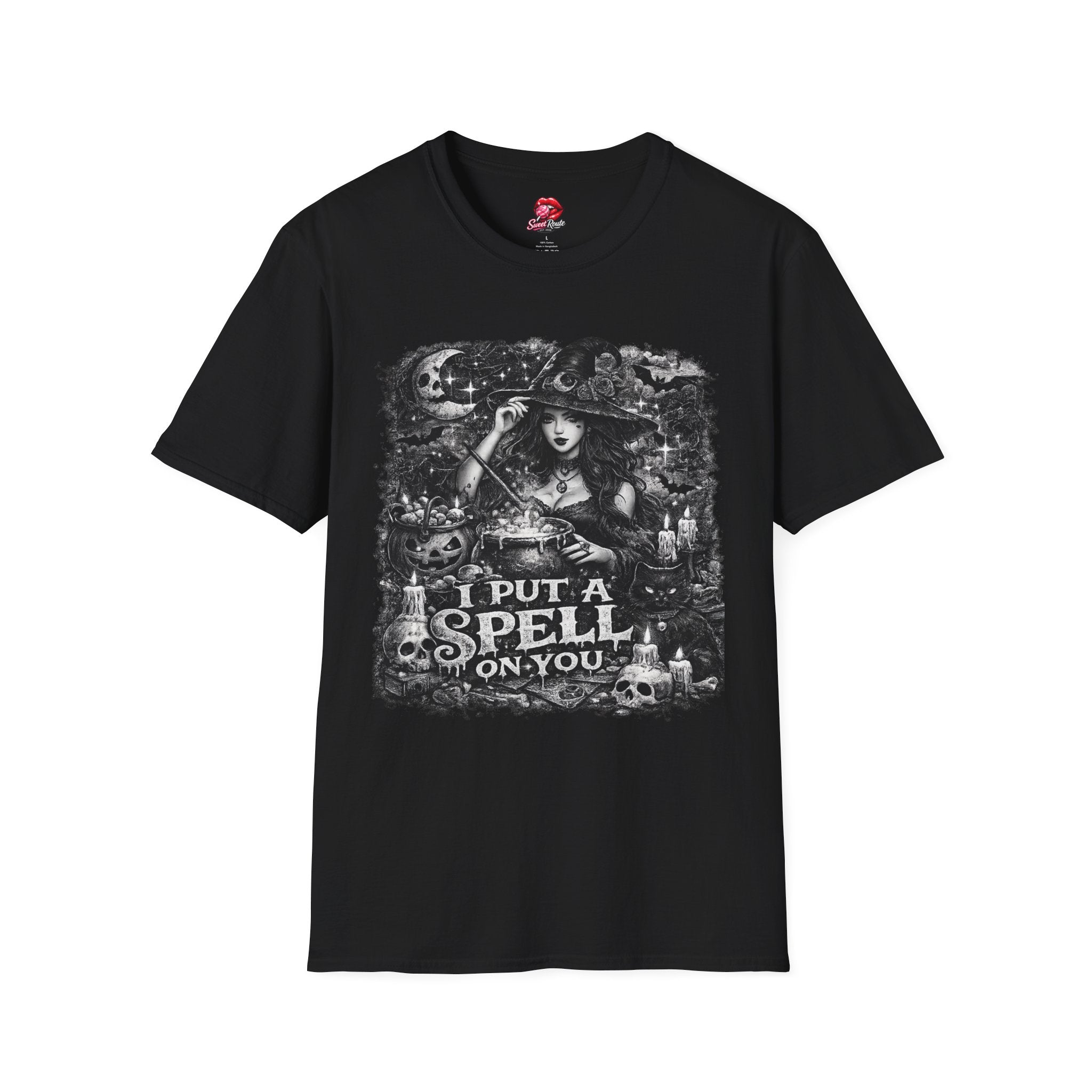 I Put a Spell on You T-Shirt | Vintage Witch Halloween Shirt | Gothic Witch Graphic Tee | Spooky Season Shirt | Halloween Witch Gift