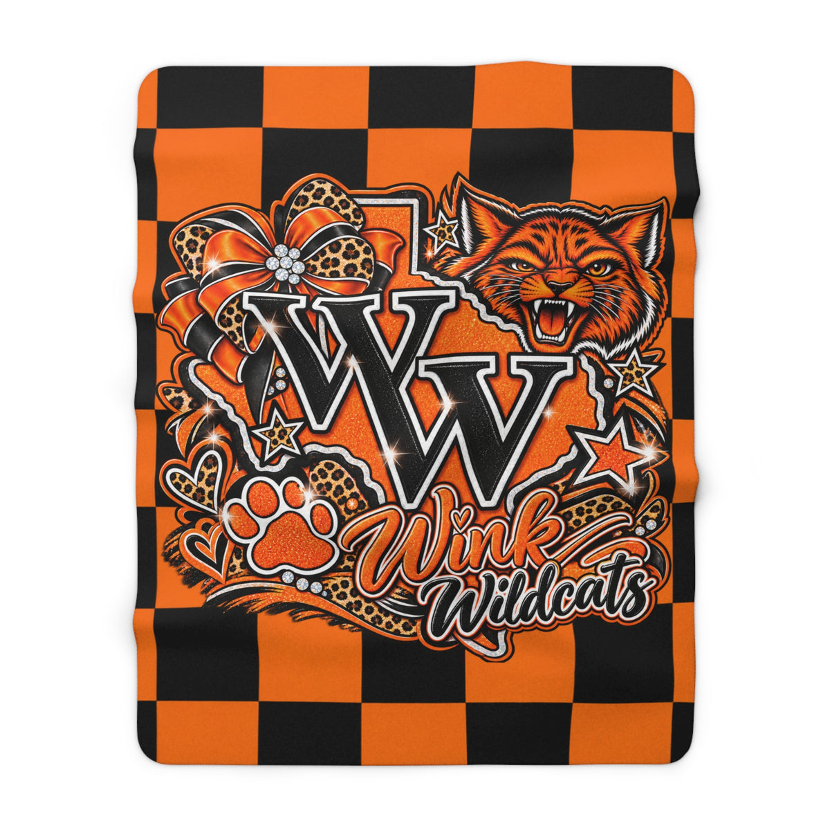 Wink Wildcats Sherpa Fleece Blanket
