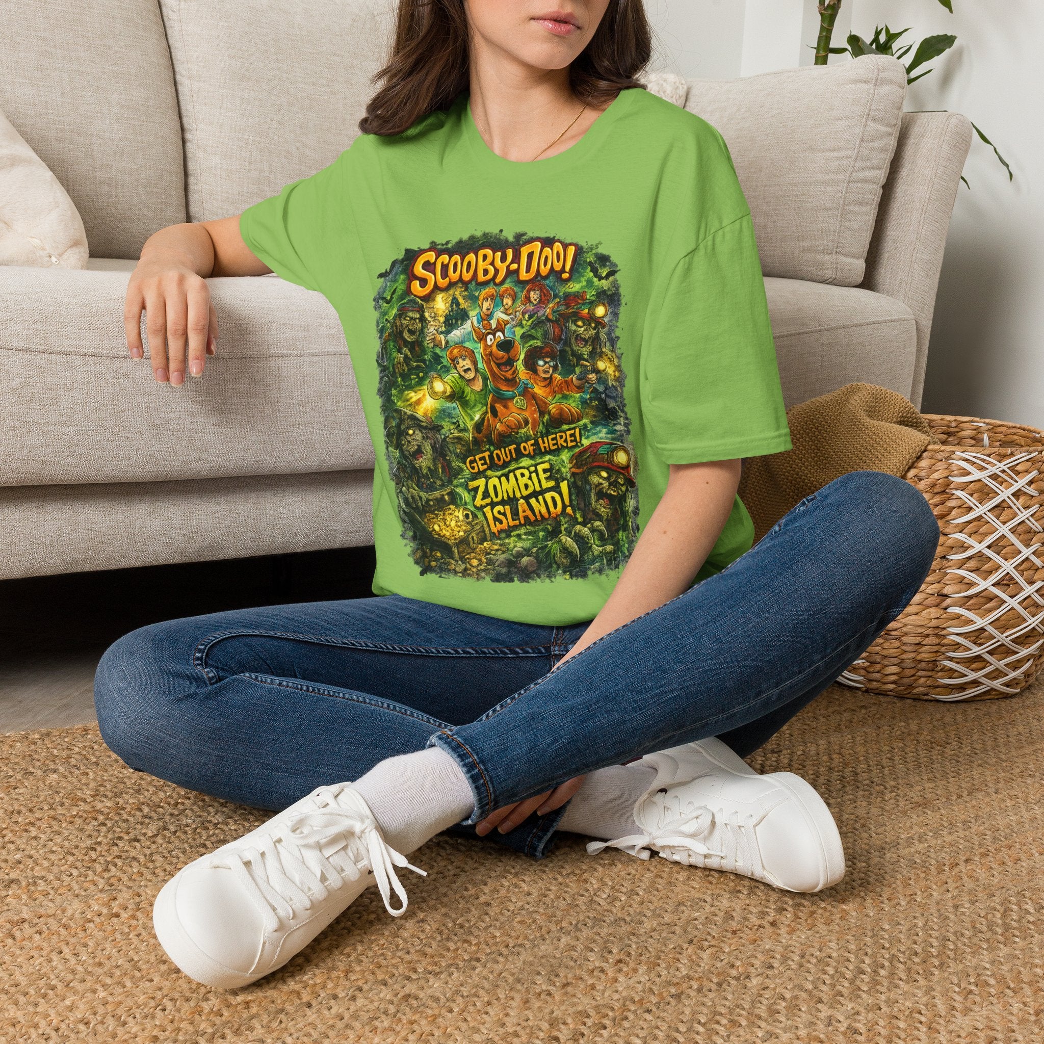Scooby-Doo Zombie Island T-Shirt | Retro Cartoon Horror Graphic Tee | Spooky Halloween Shirt for 90s Cartoon Fans