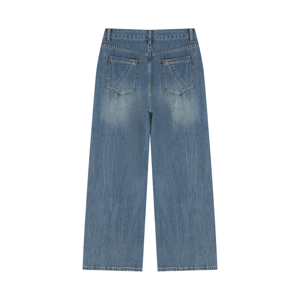 Sweet Route Women’s Vintage Wash Wide Leg Jeans