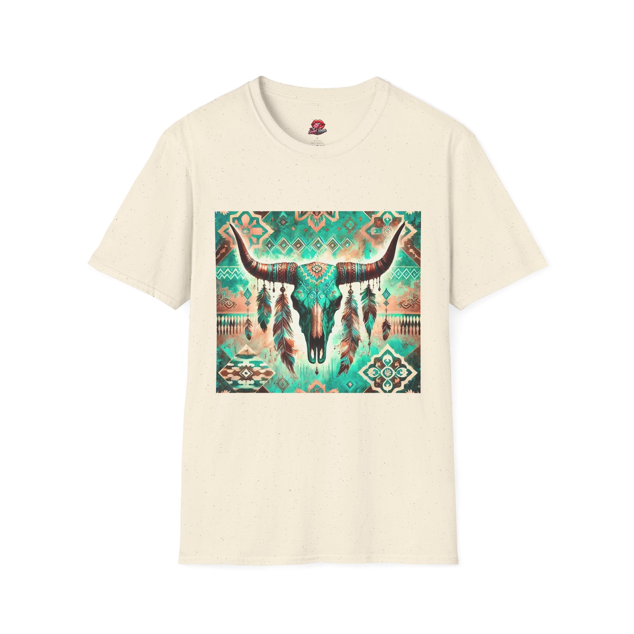 Turquoise Aztec Longhorn T-Shirt