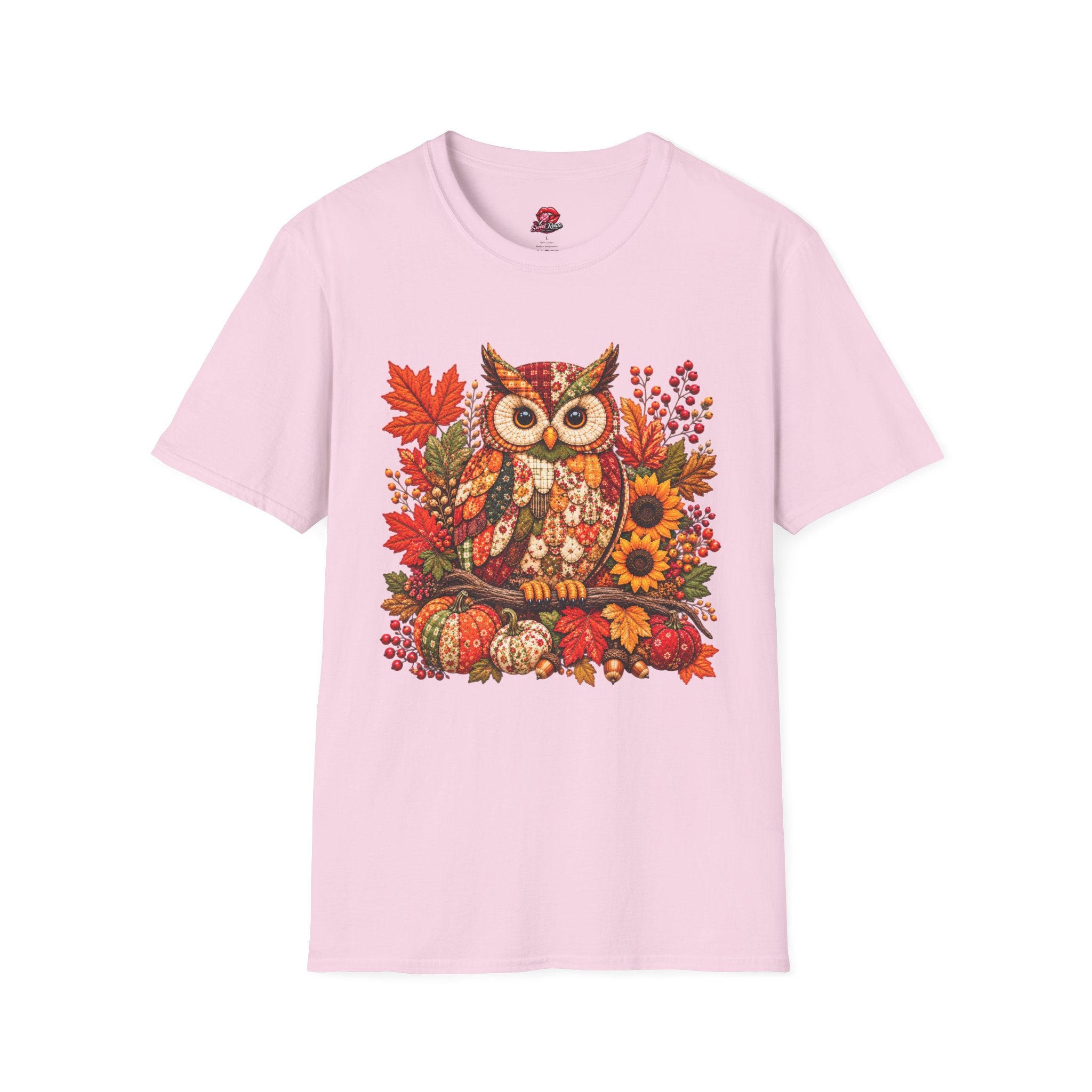 Quilted Style Autumn Owl T-Shirt