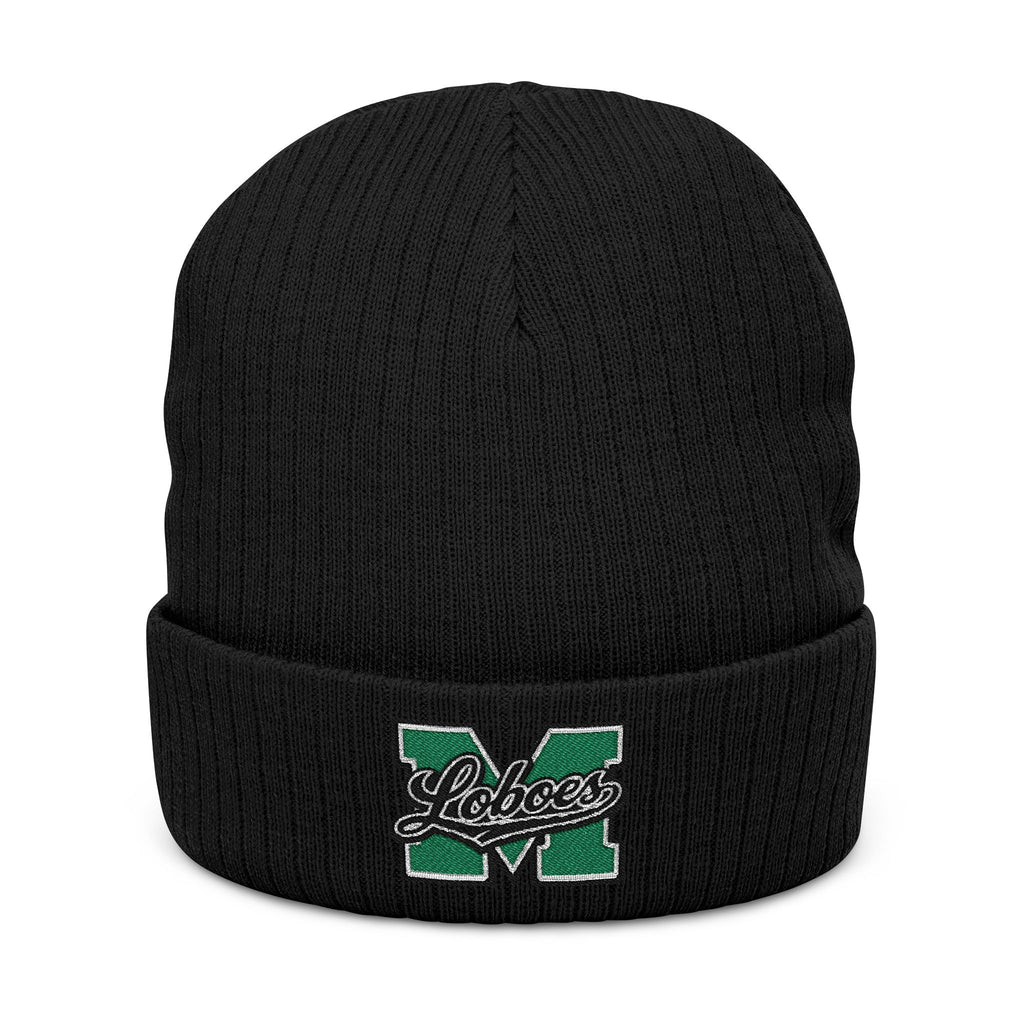 Embroidered Loboes Ribbed Knit Beanie