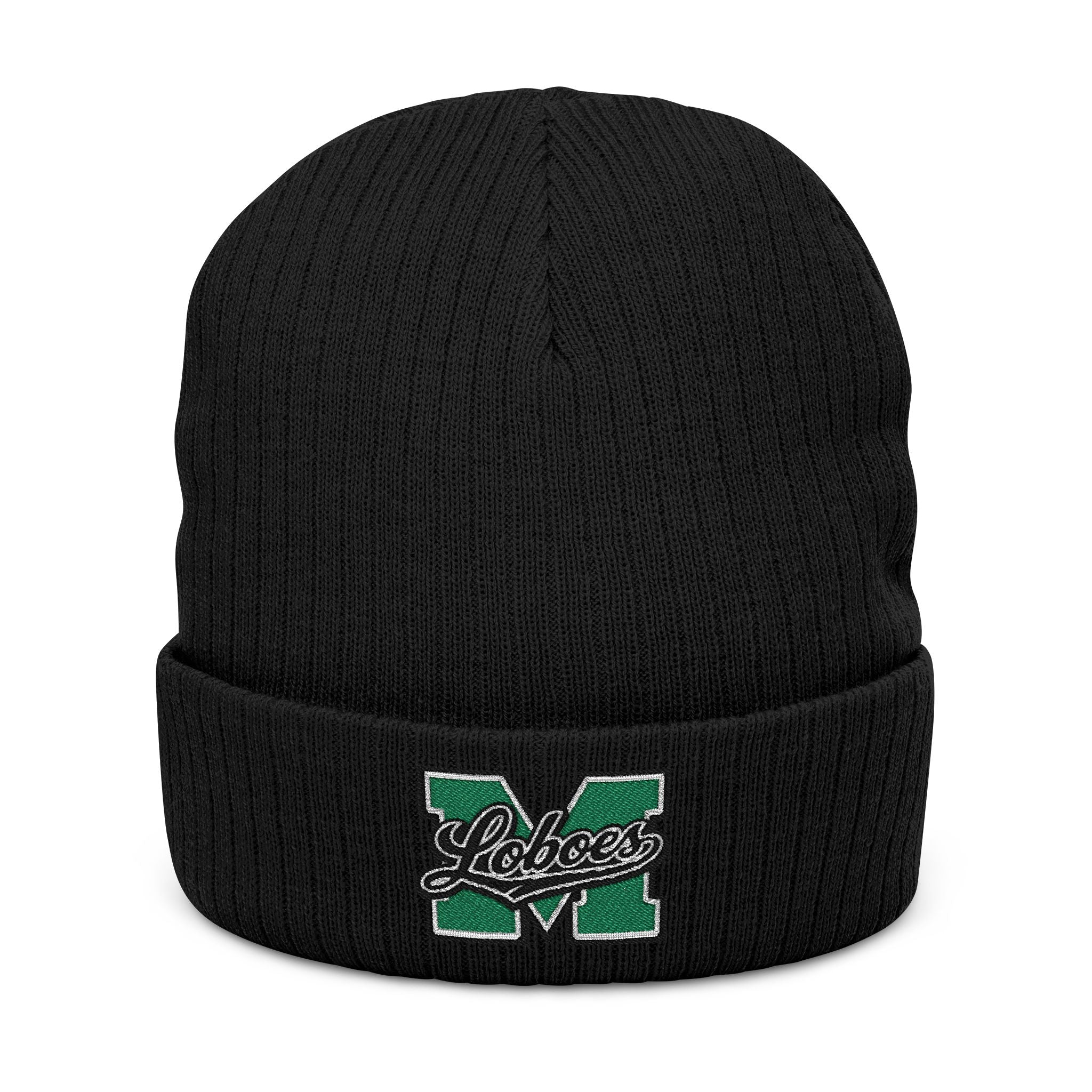 Embroidered Loboes Ribbed Knit Beanie