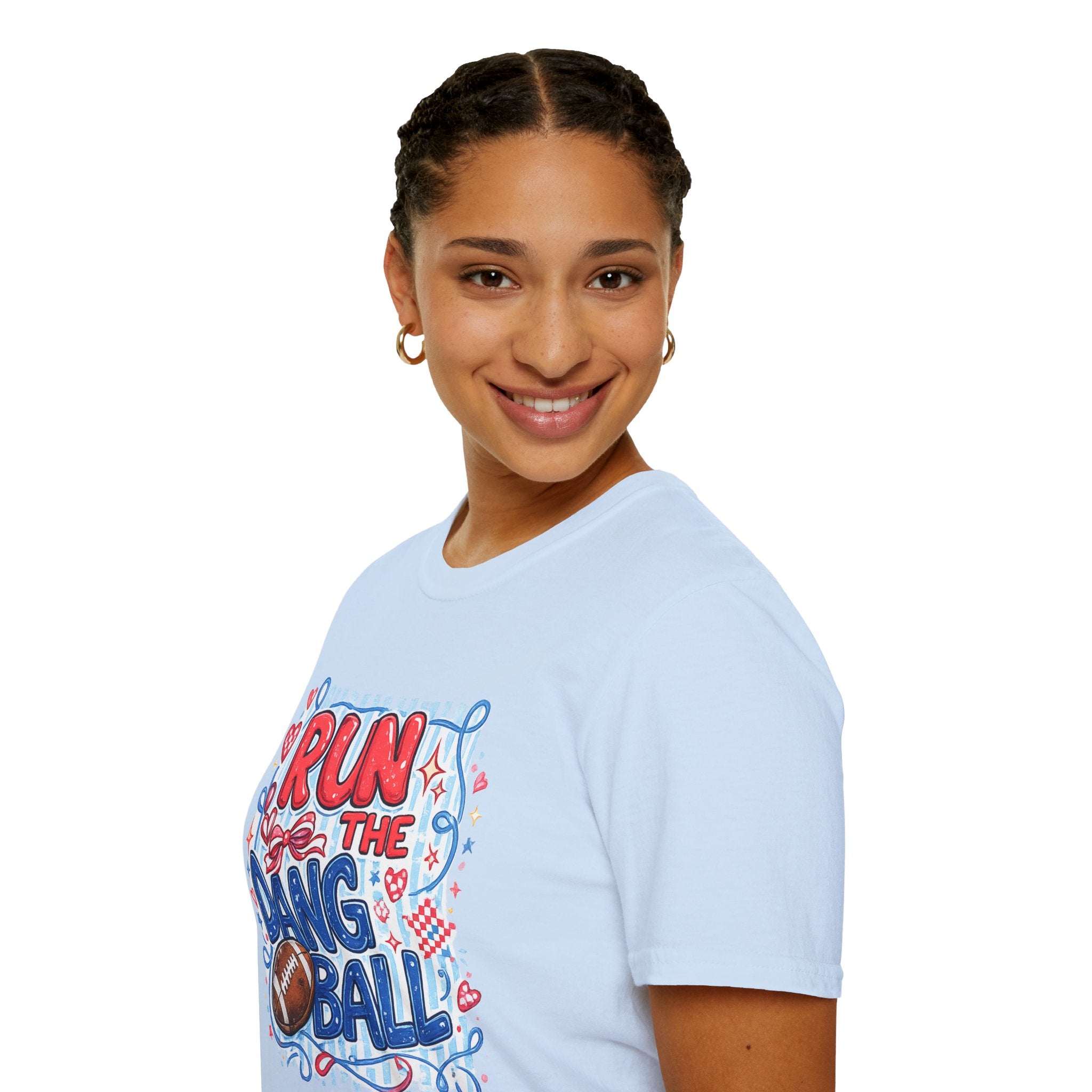 Run the Dang Ball T-Shirt | Funny Football Graphic Tee | Retro Game Day Shirt