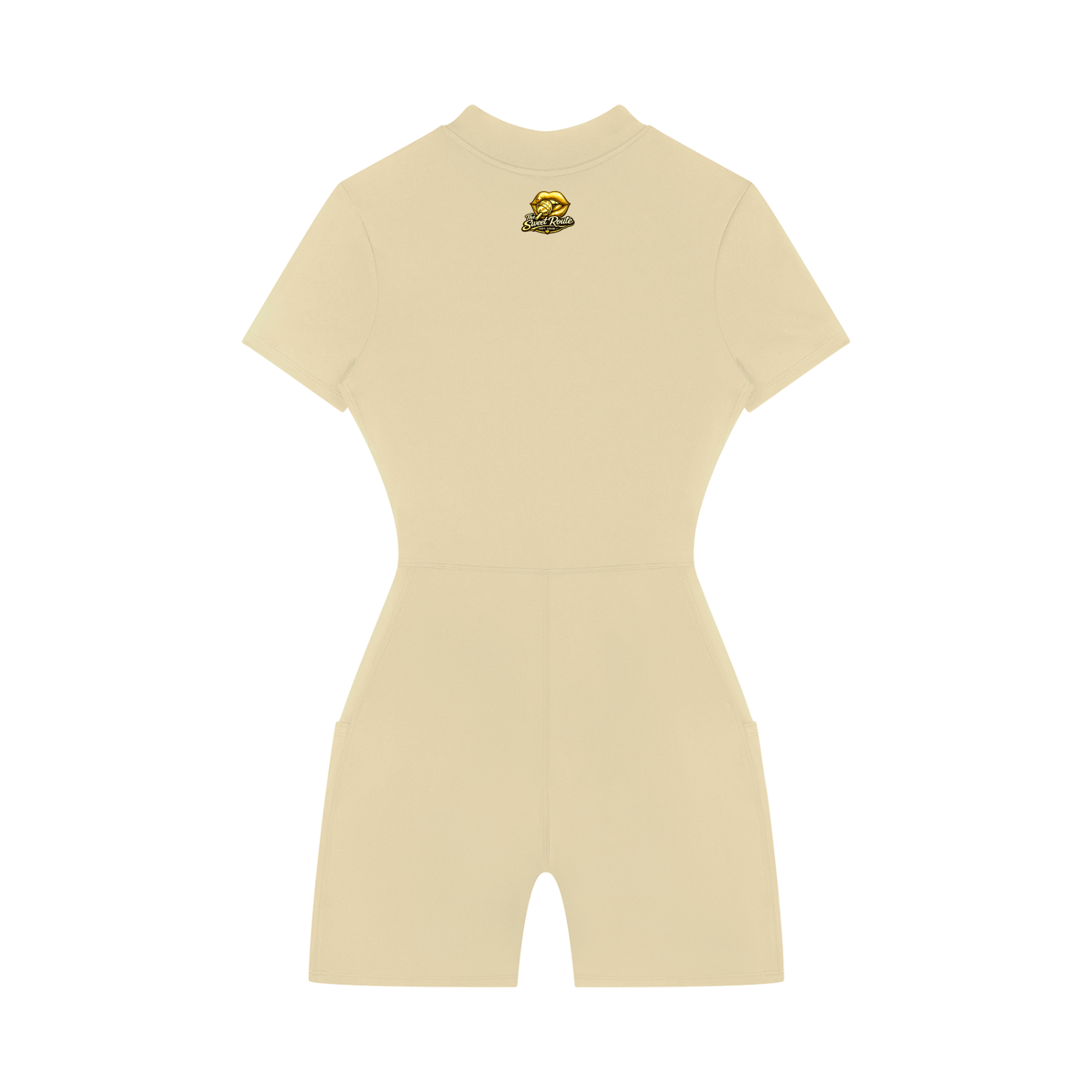 Women's Quarter-Zip Short Sleeve Romper