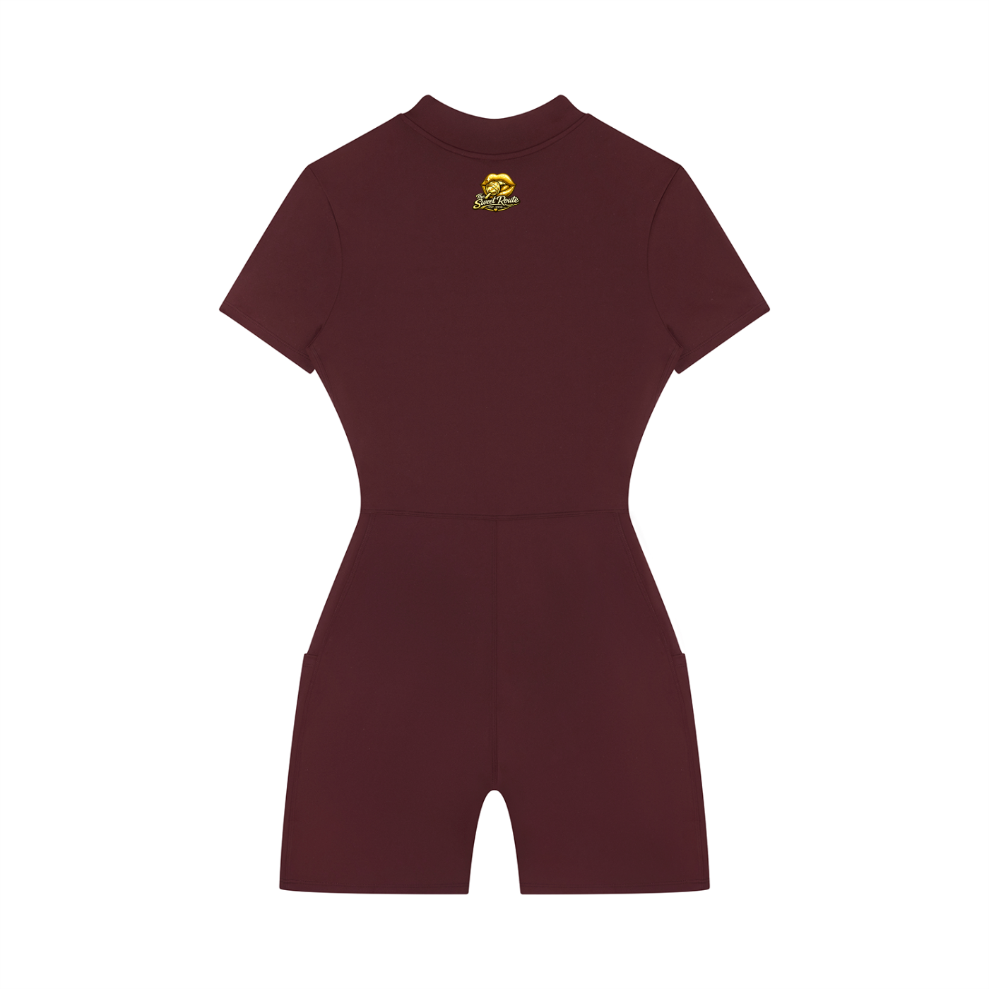 Women's Quarter-Zip Short Sleeve Romper