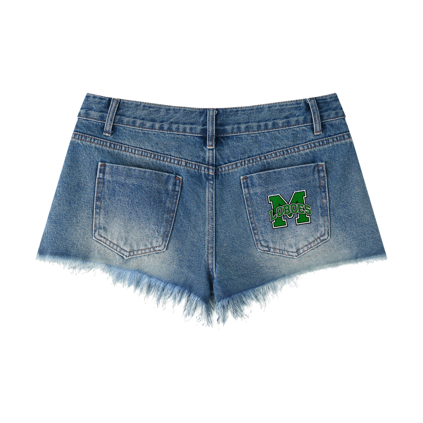 Monahans Loboes Women’s Vintage Wash Raw Hem Denim Shorts