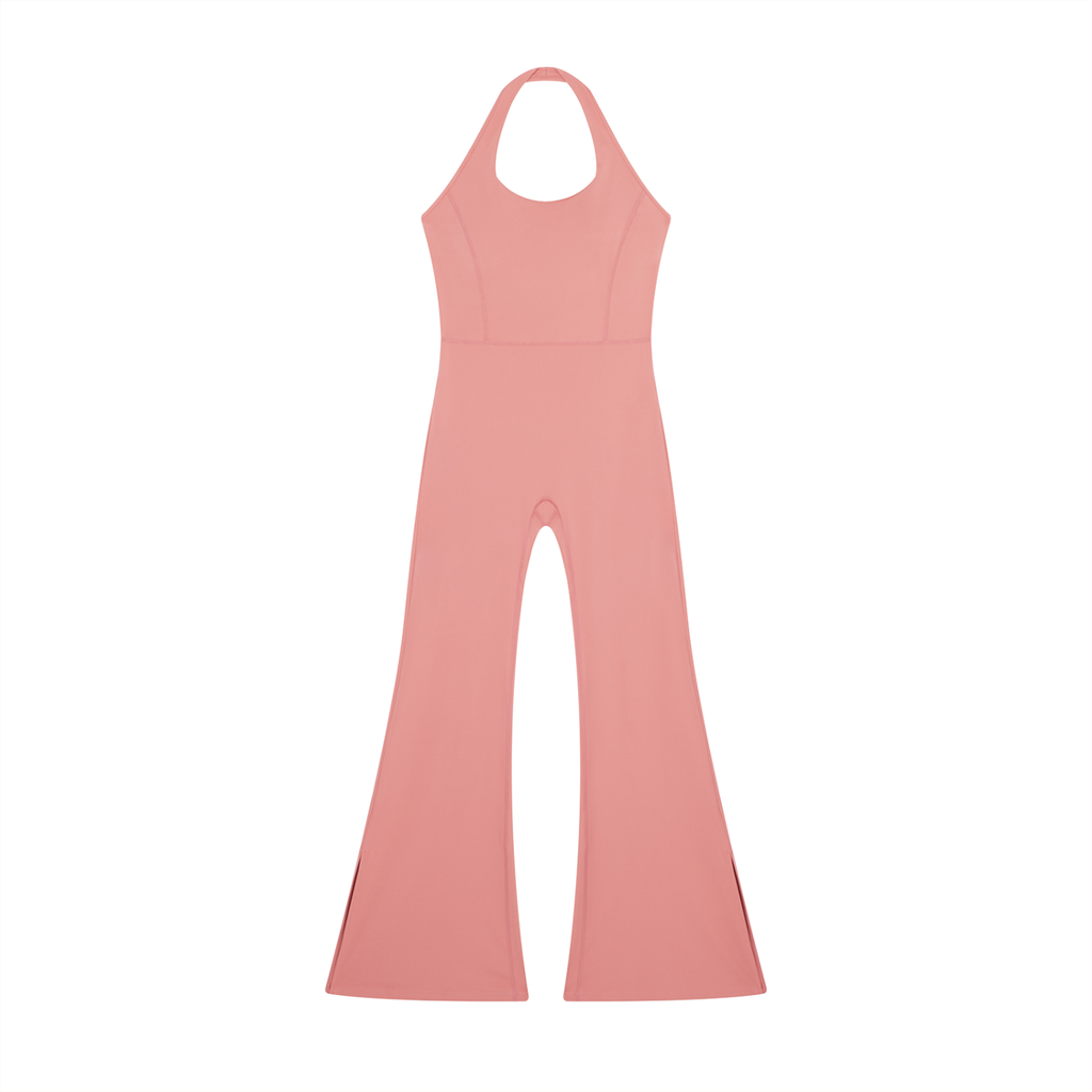 Sweet Route Women’s Halter Flared Jumpsuit