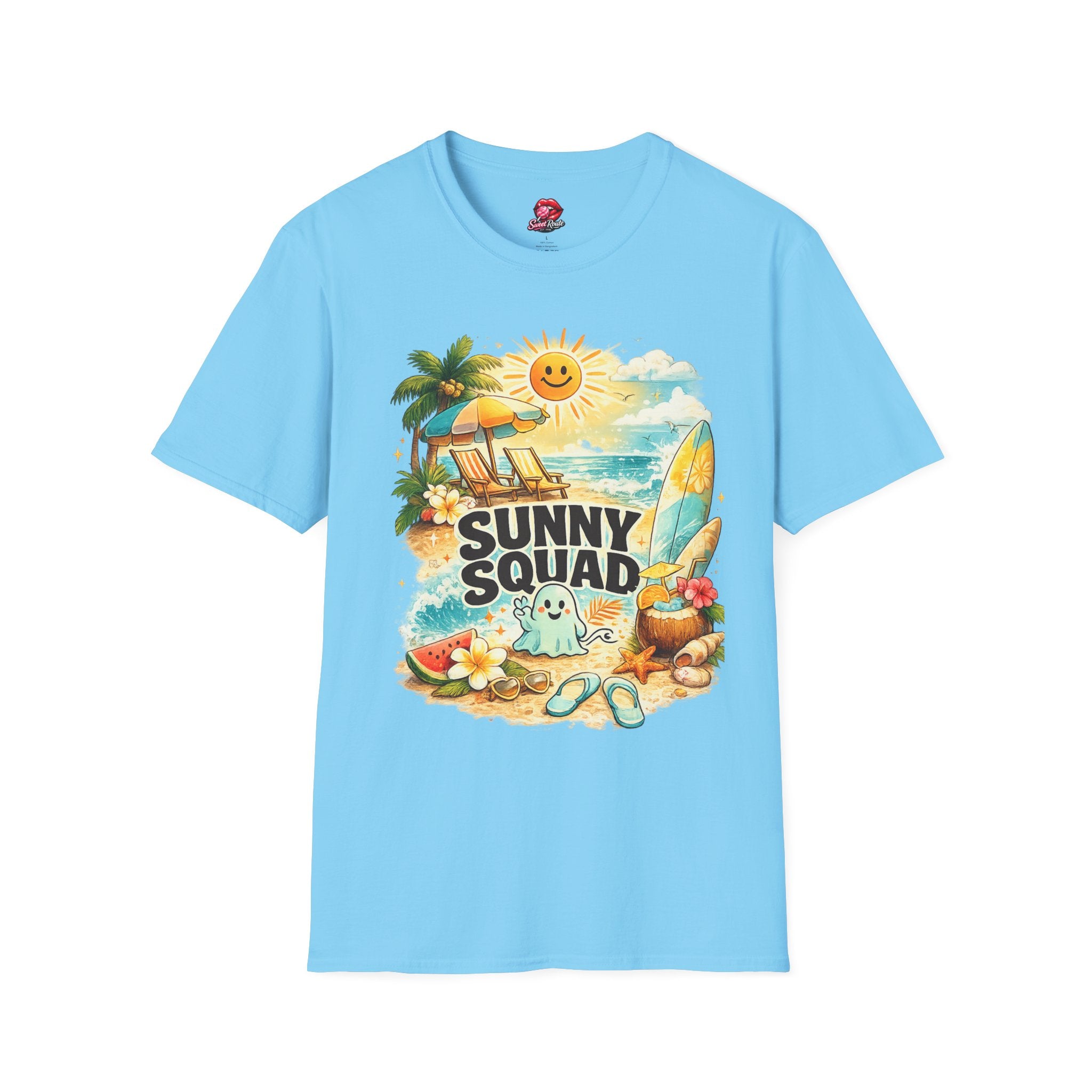Sunny Squad beach scene T-Shirt