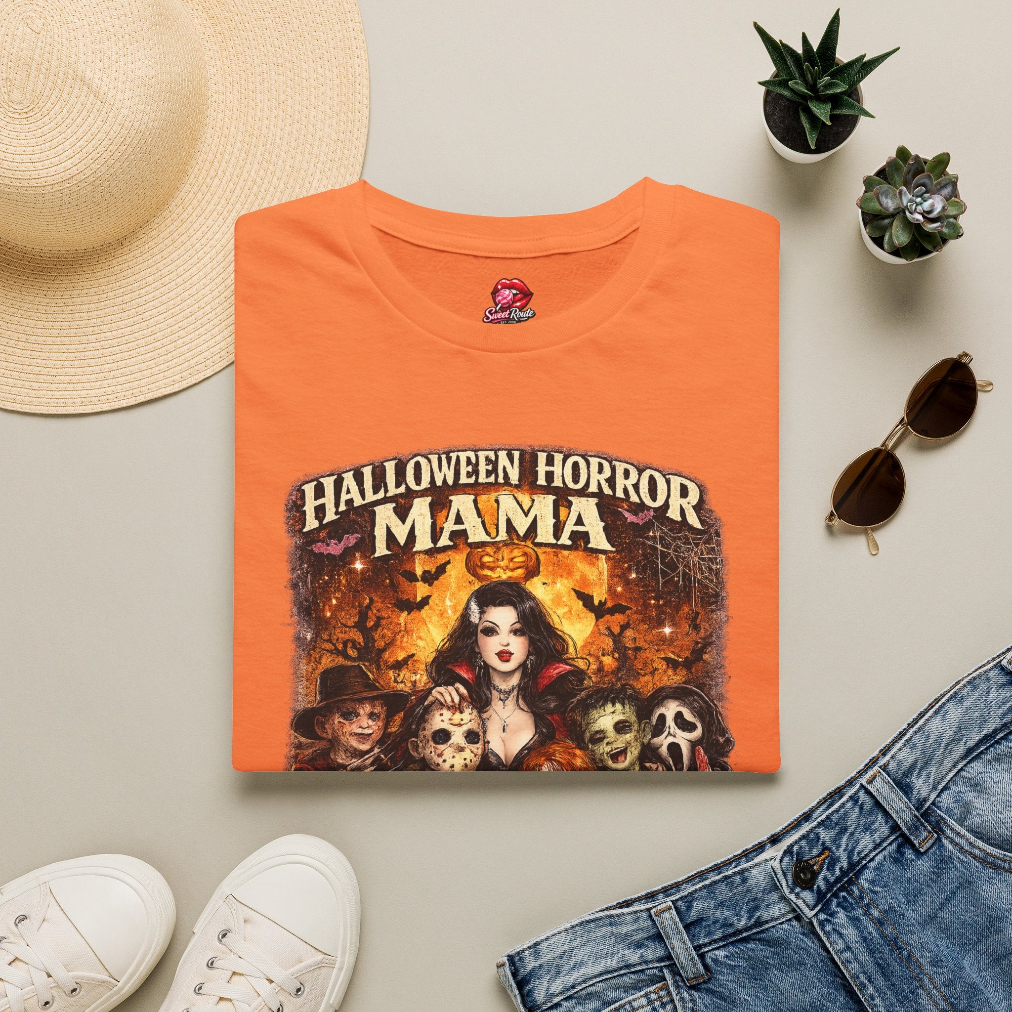 Halloween Horror Mama Graphic T-Shirt