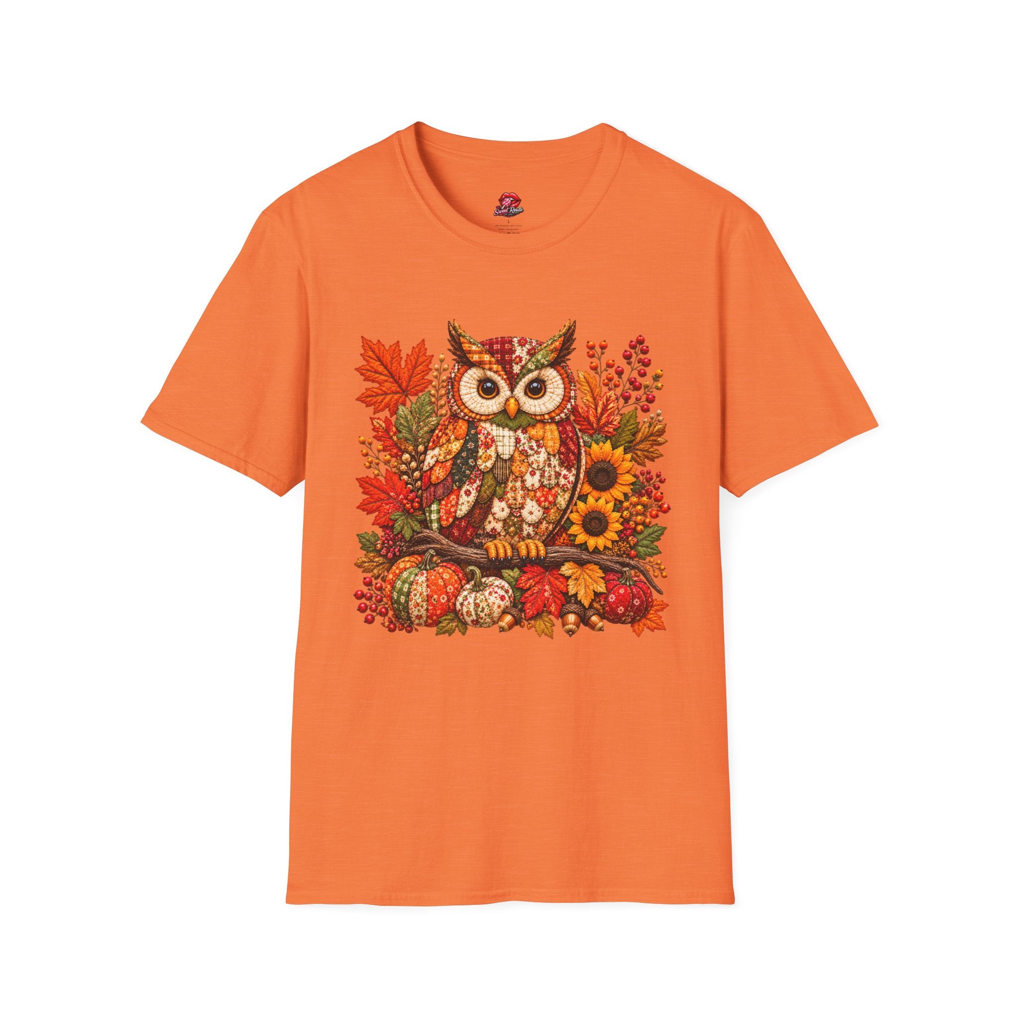 Quilted Style Autumn Owl T-Shirt