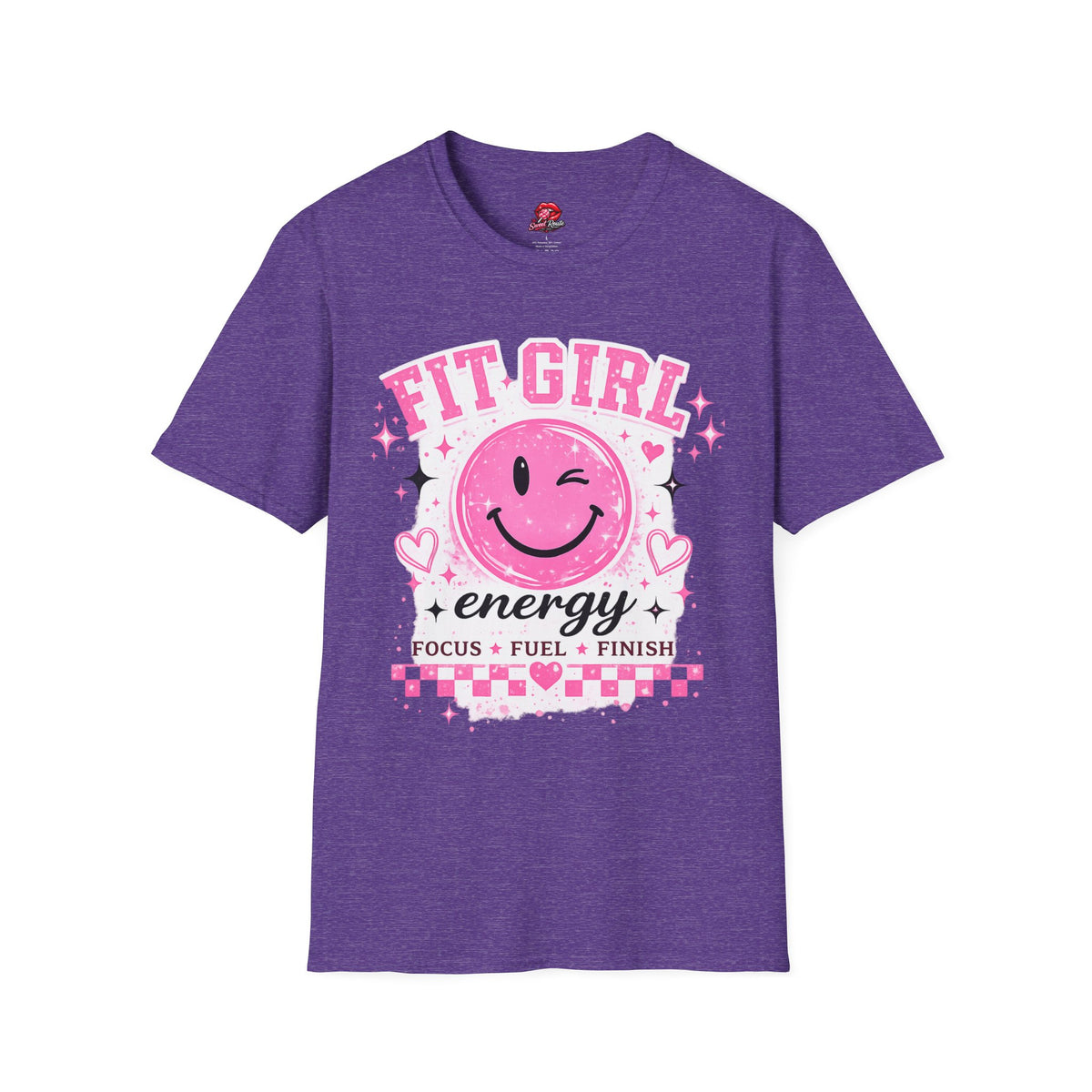 Fit Girl Pink Smiley Fitness Tee