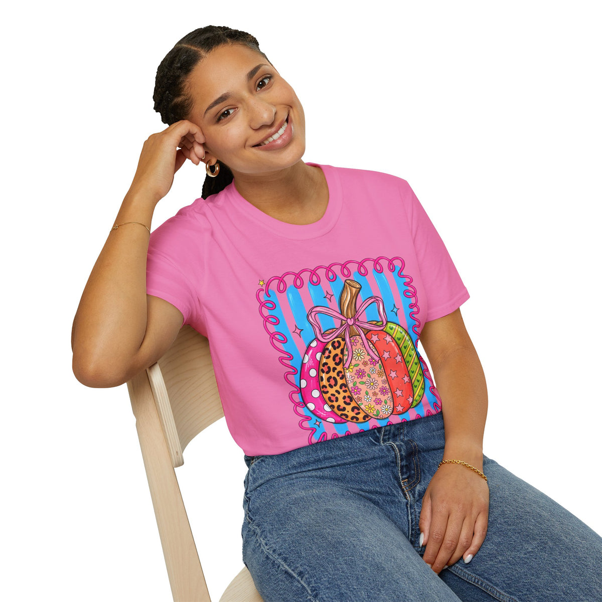 Colorful Patterned Pumpkin T-Shirt