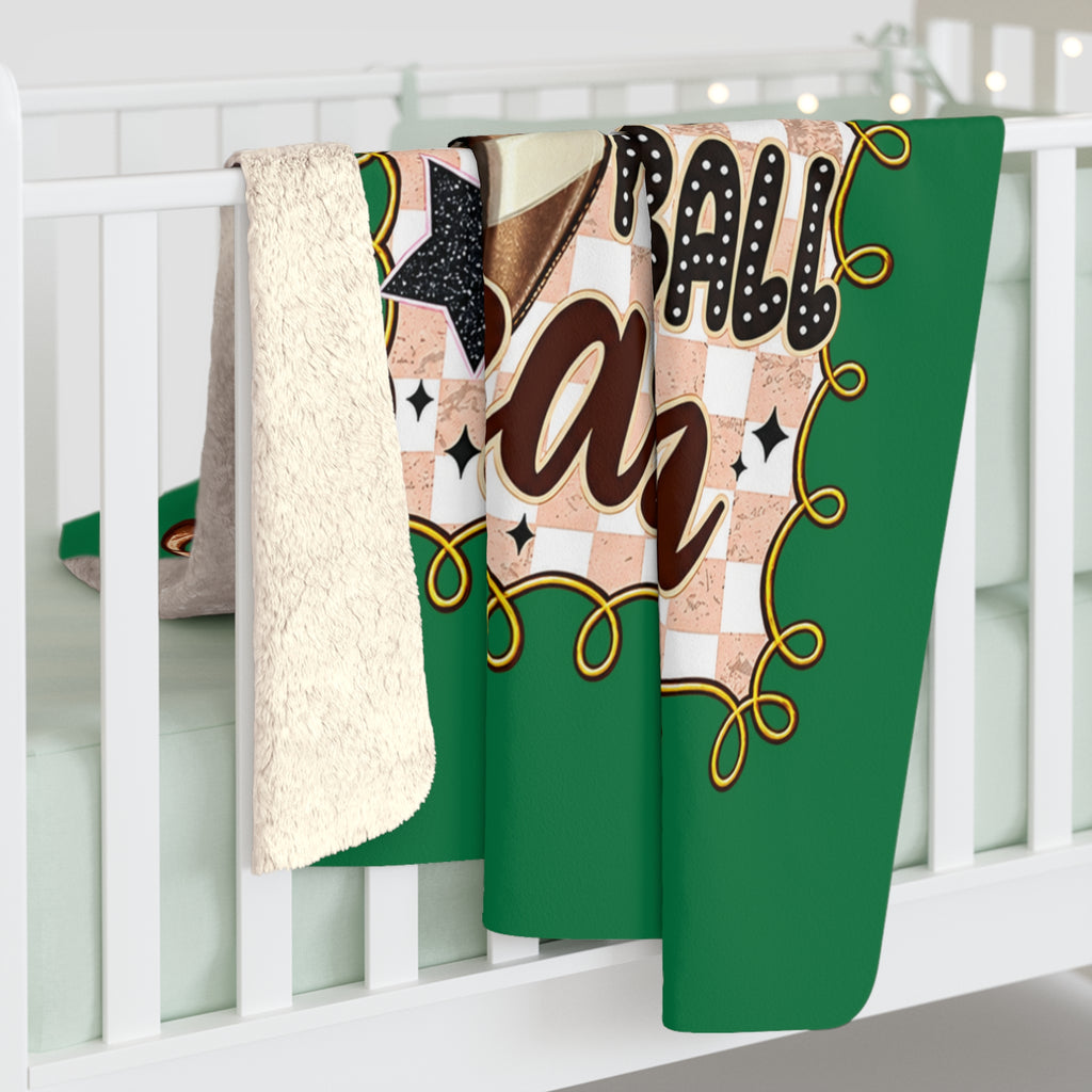Sherpa Blanket - "Sorry I Can't It's Football Season" Cozy Fleece Throw
