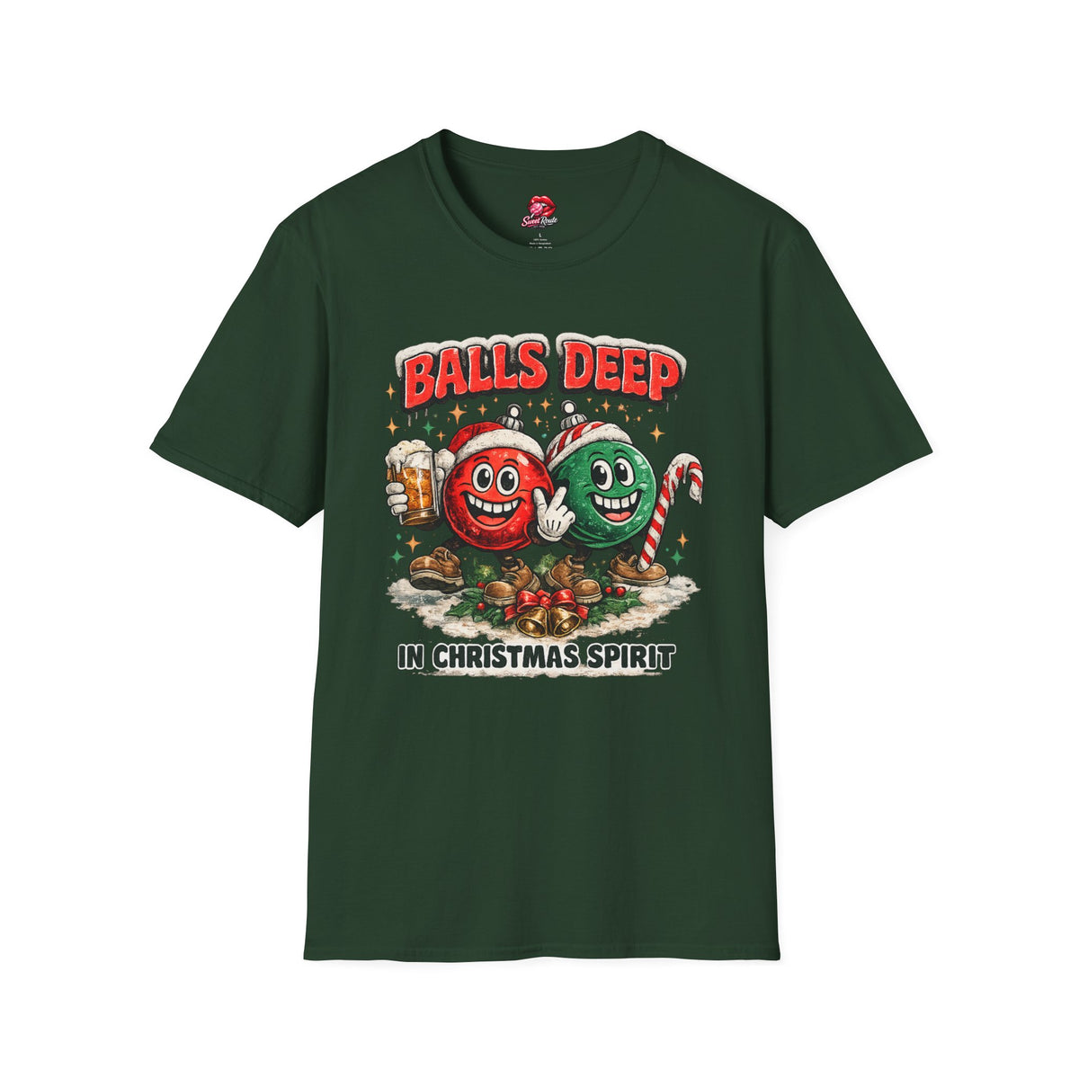 Balls Deep Christmas Ornaments T-Shirt