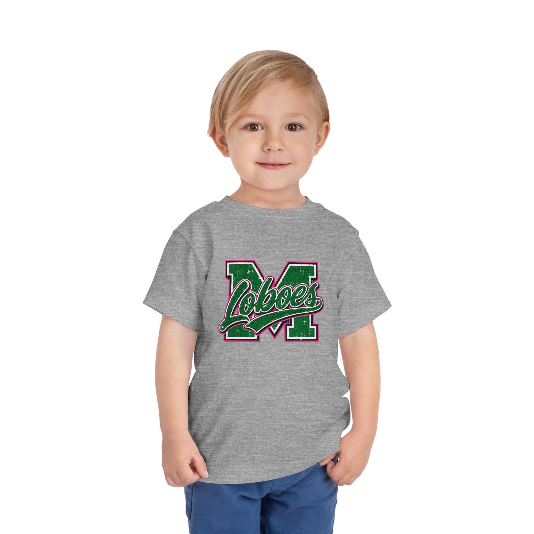 Loboes M Green Script Toddler Tee