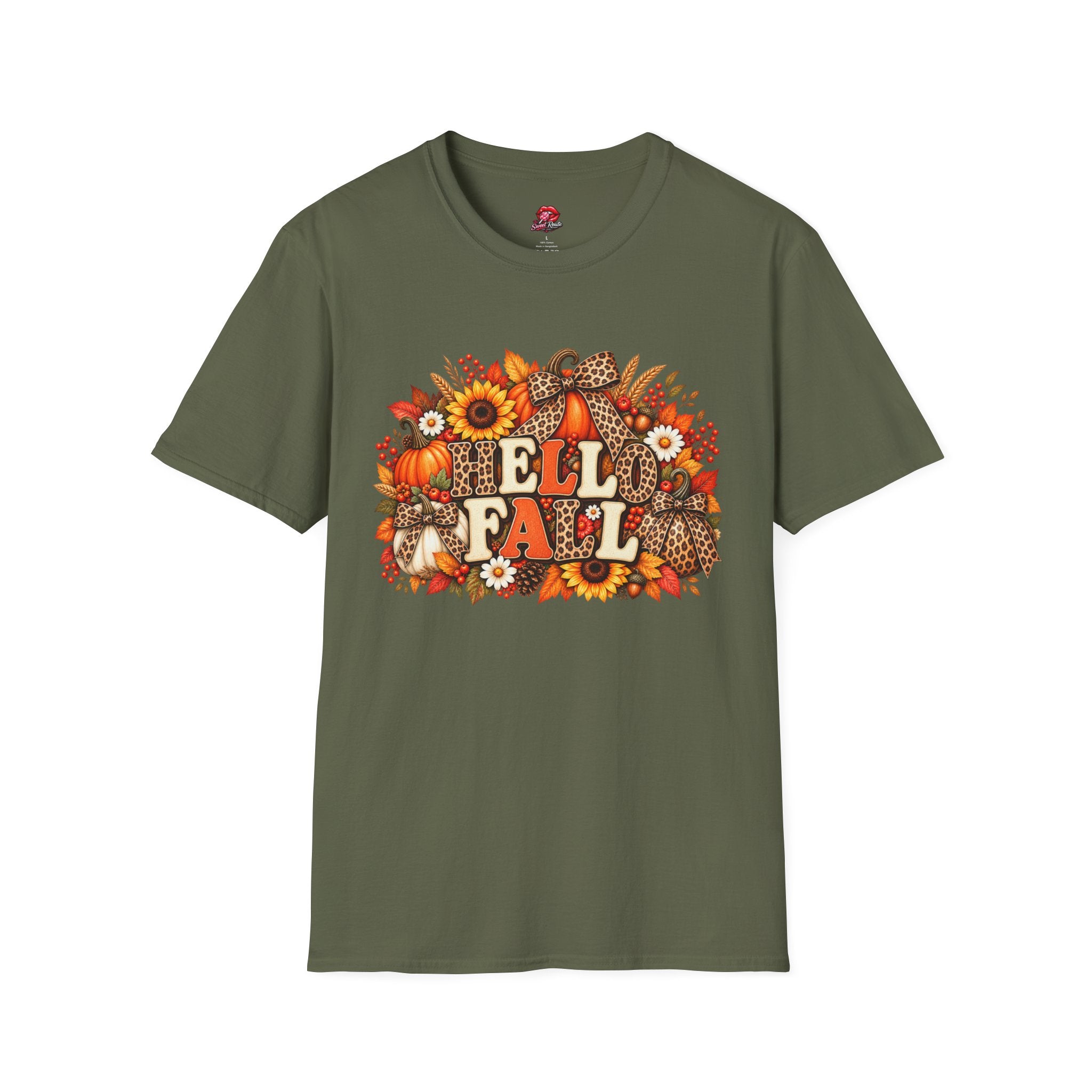 Hello Fall Leopard Bow Tee