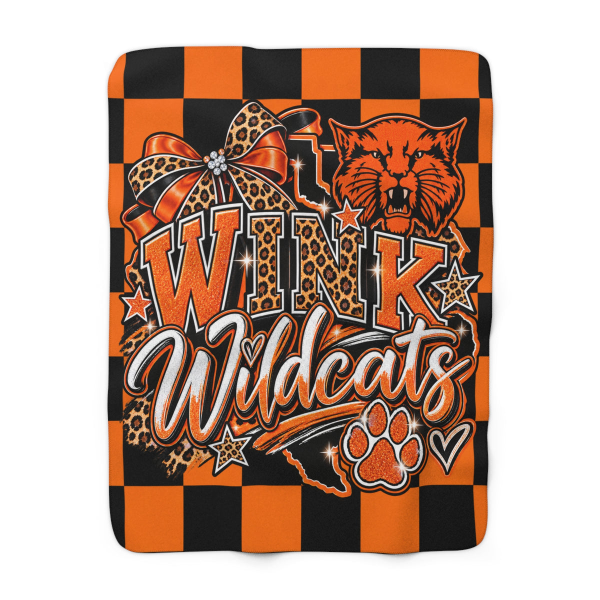 Wink Wildcats Sherpa Blanket