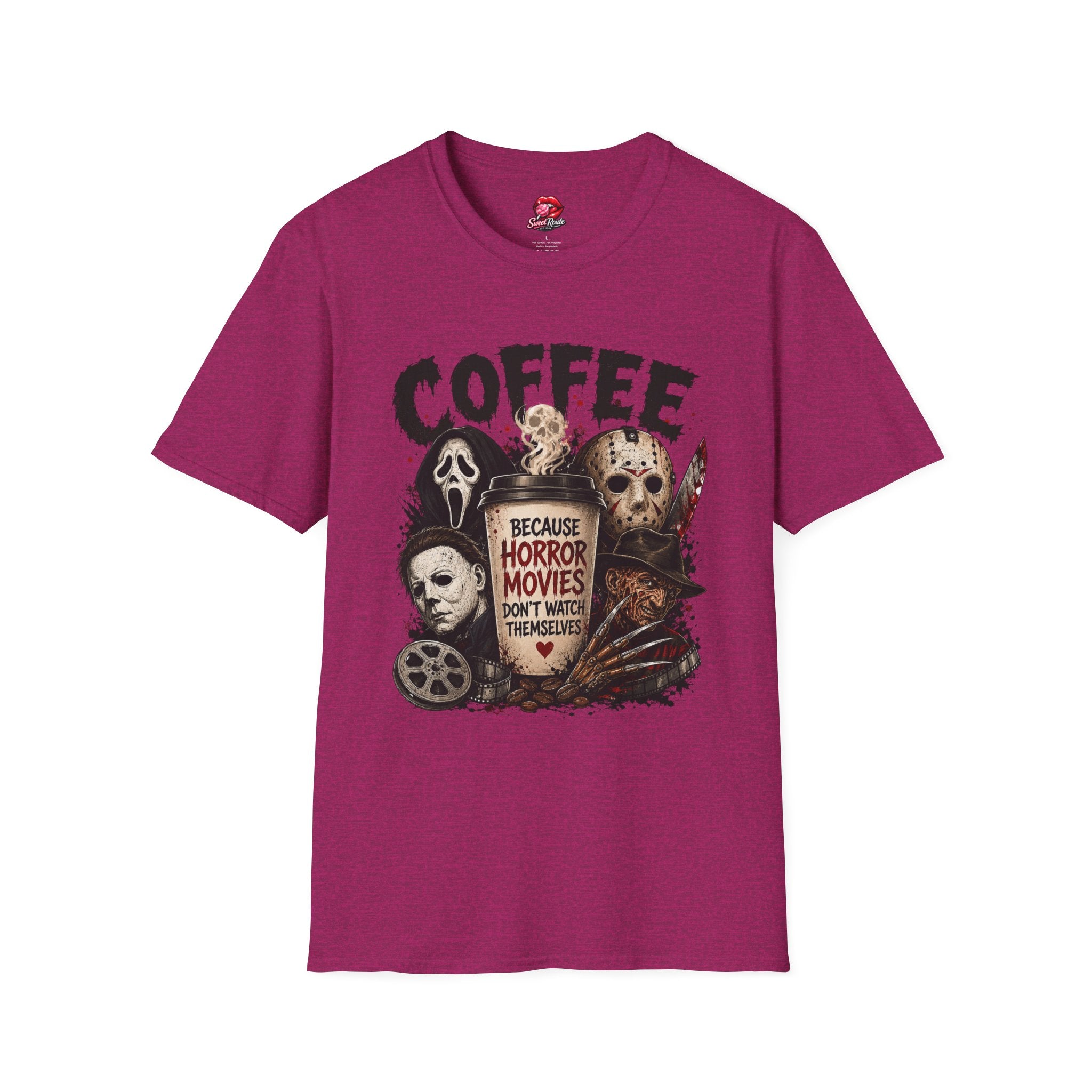 Horror Movie Characters Coffee T-Shirt
