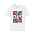 In October We Wear Pink Halloween Breast Cancer Awareness Tee