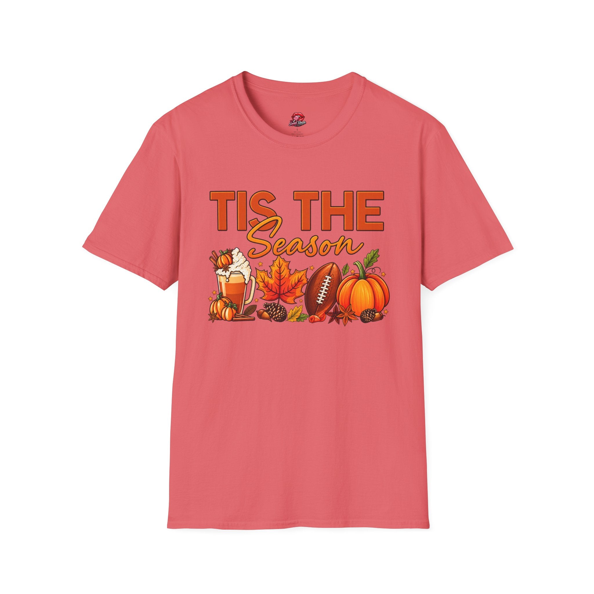 Tis The Season Fall Pumpkin Football Tee