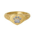 Heart Paw Signet Ring