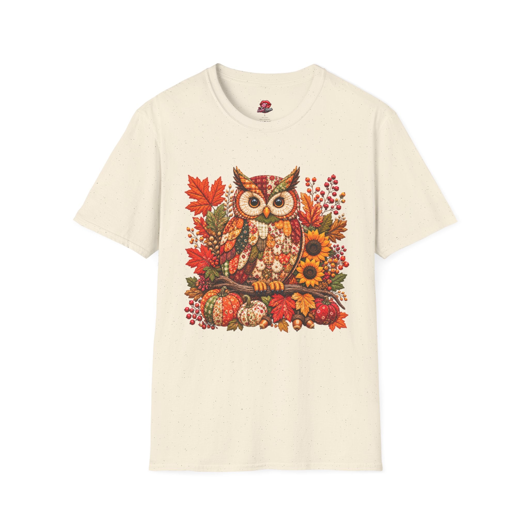Quilted Style Autumn Owl T-Shirt