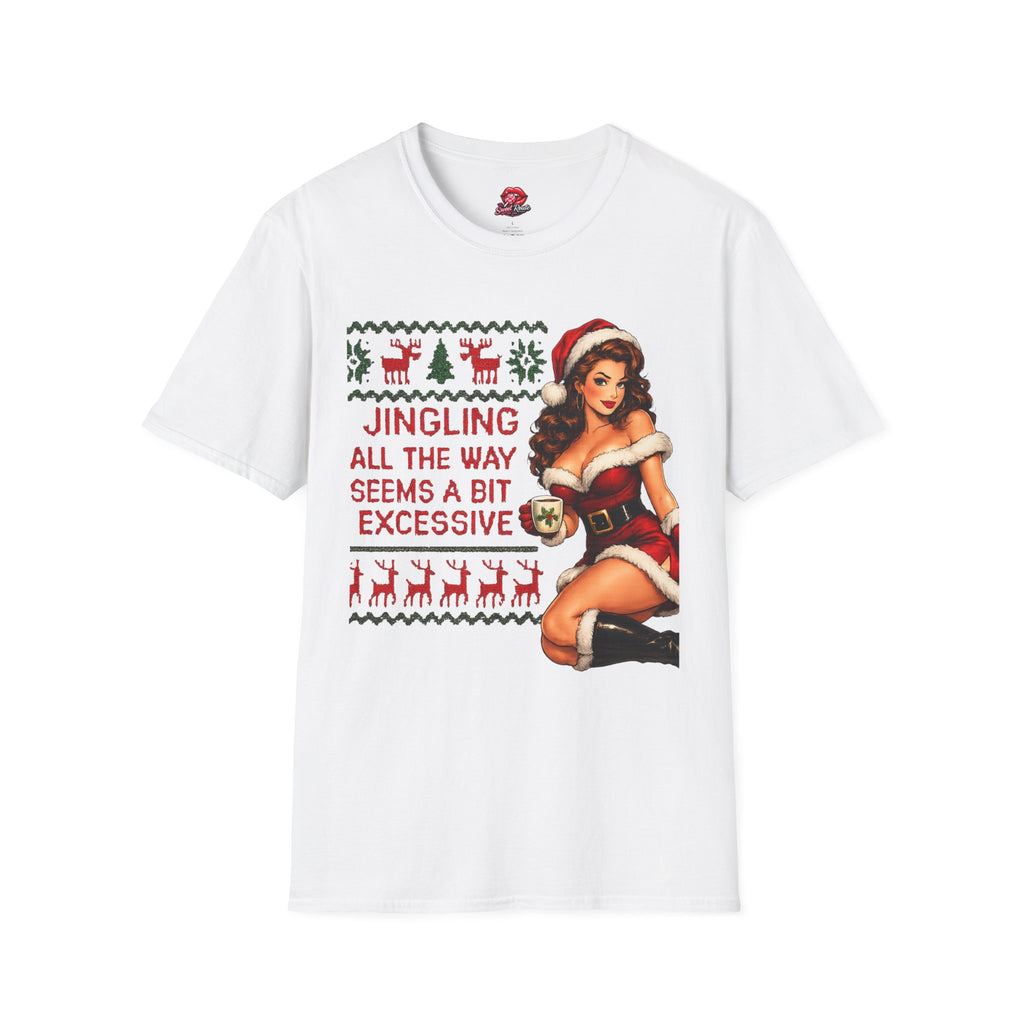 Jingling All The Way Pinup Santa T-Shirt