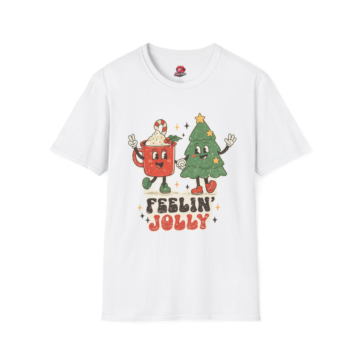 Feelin' Jolly mug and Christmas tree T-Shirt
