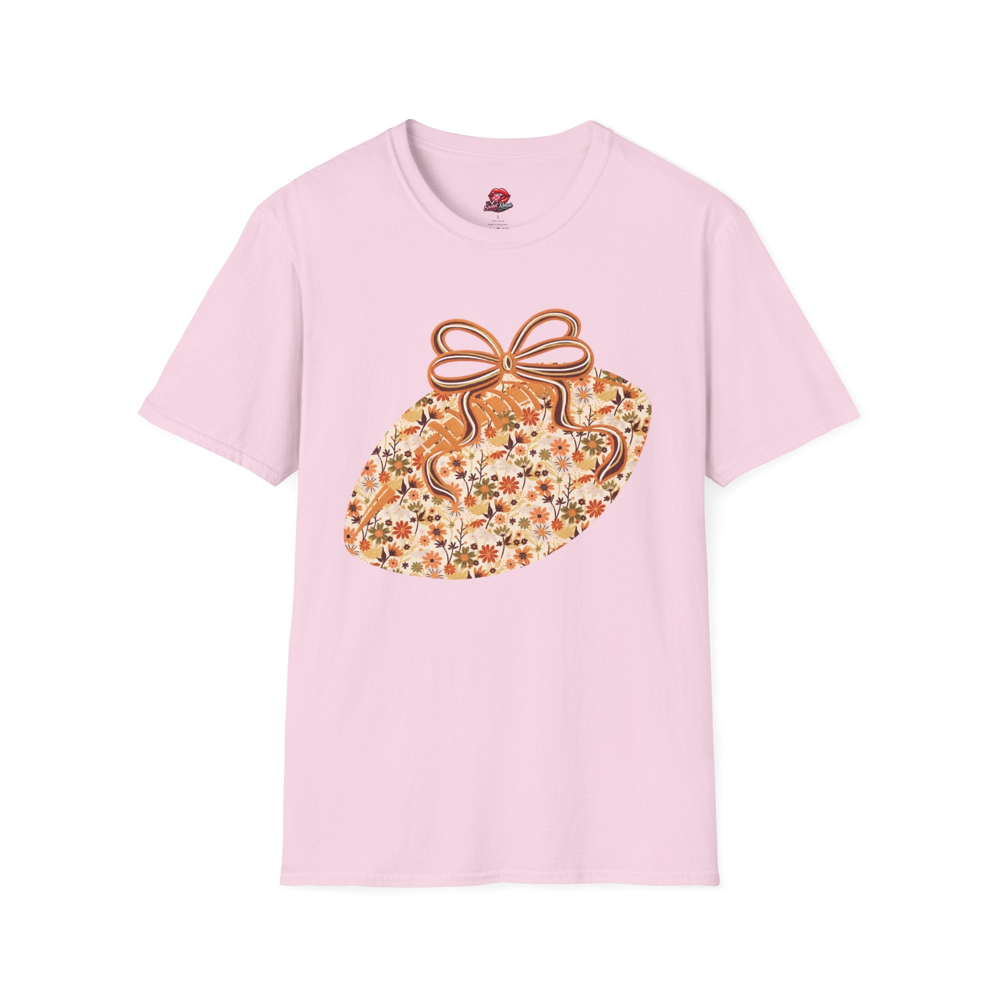 Floral Pumpkin Bow T‑Shirt