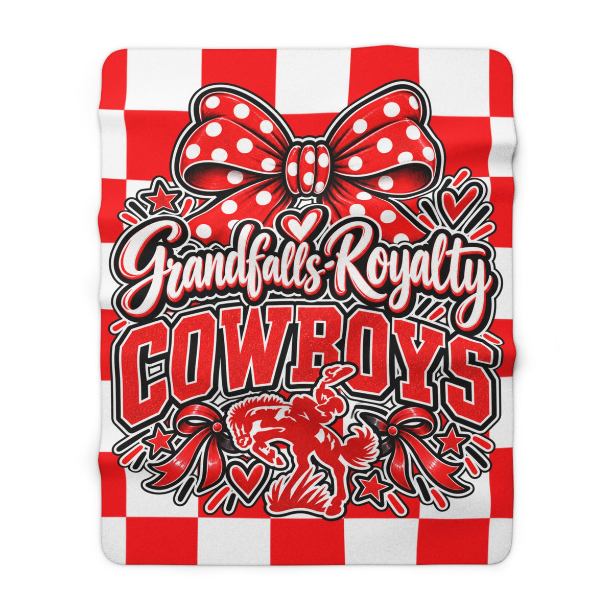 Grandfalls Royalty Cowboys Fleece Sherpa Blanket