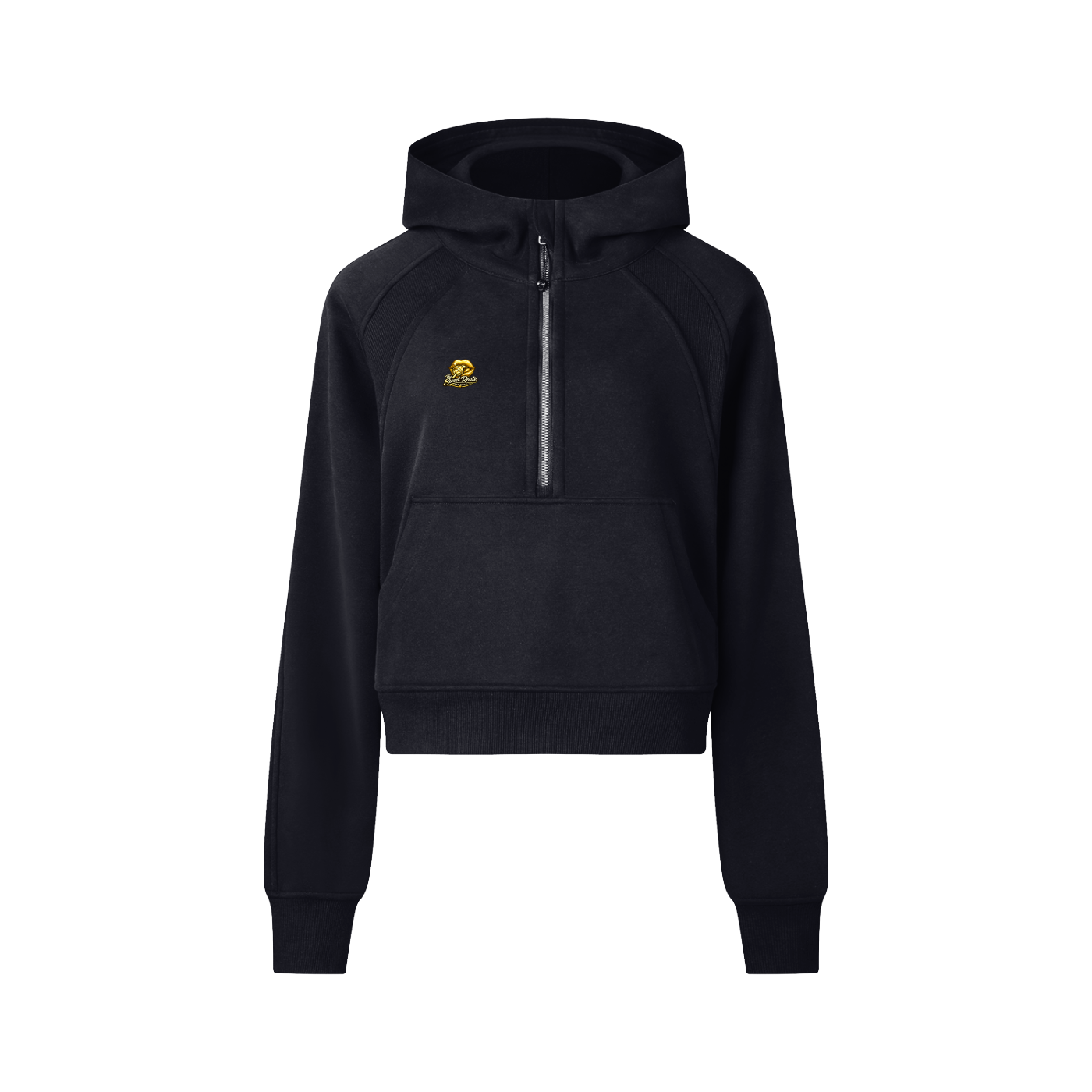 Sweet Route Cropped Half-Zip Hoodie