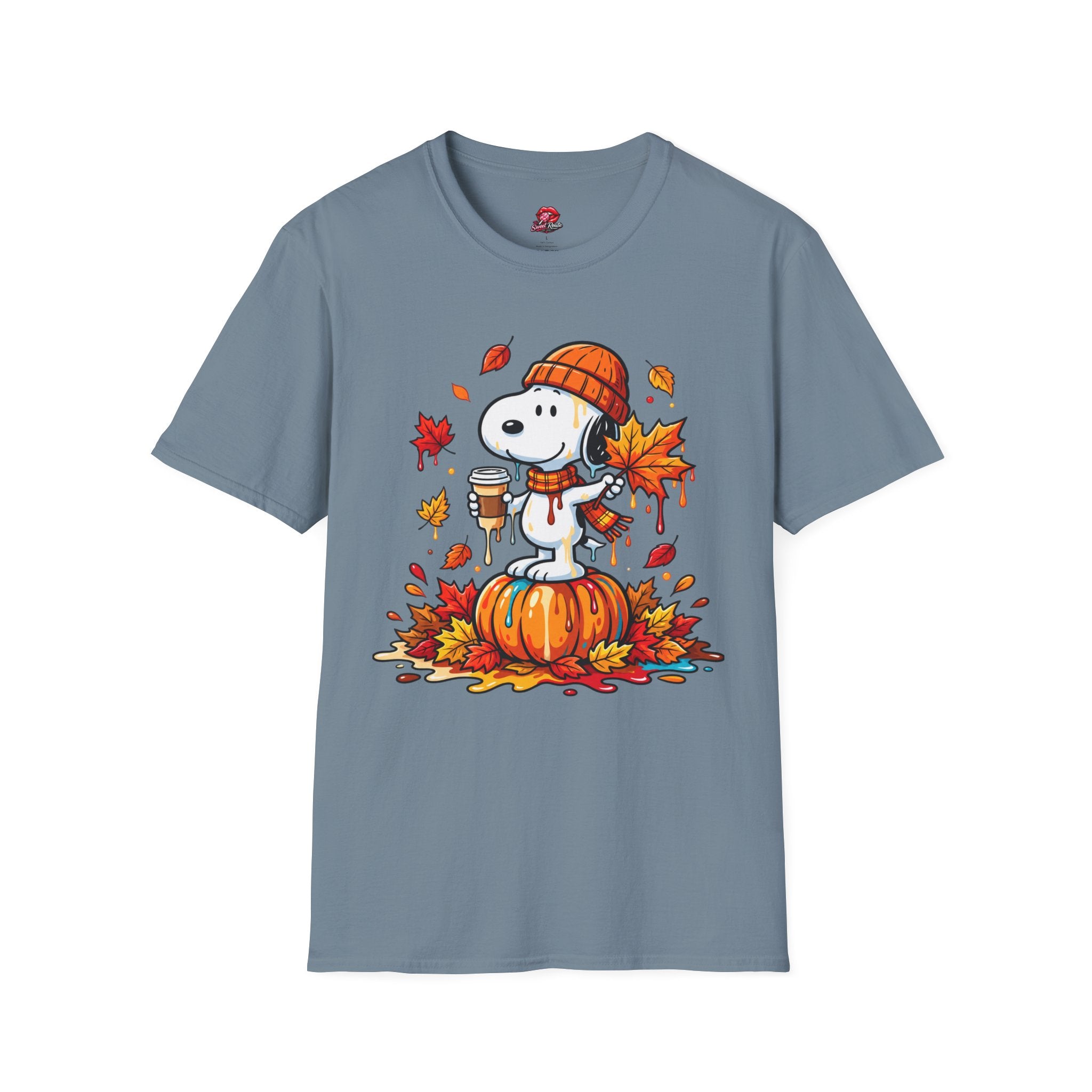 Fall Pumpkin, Leaves & Coffee snoopy T-Shirt