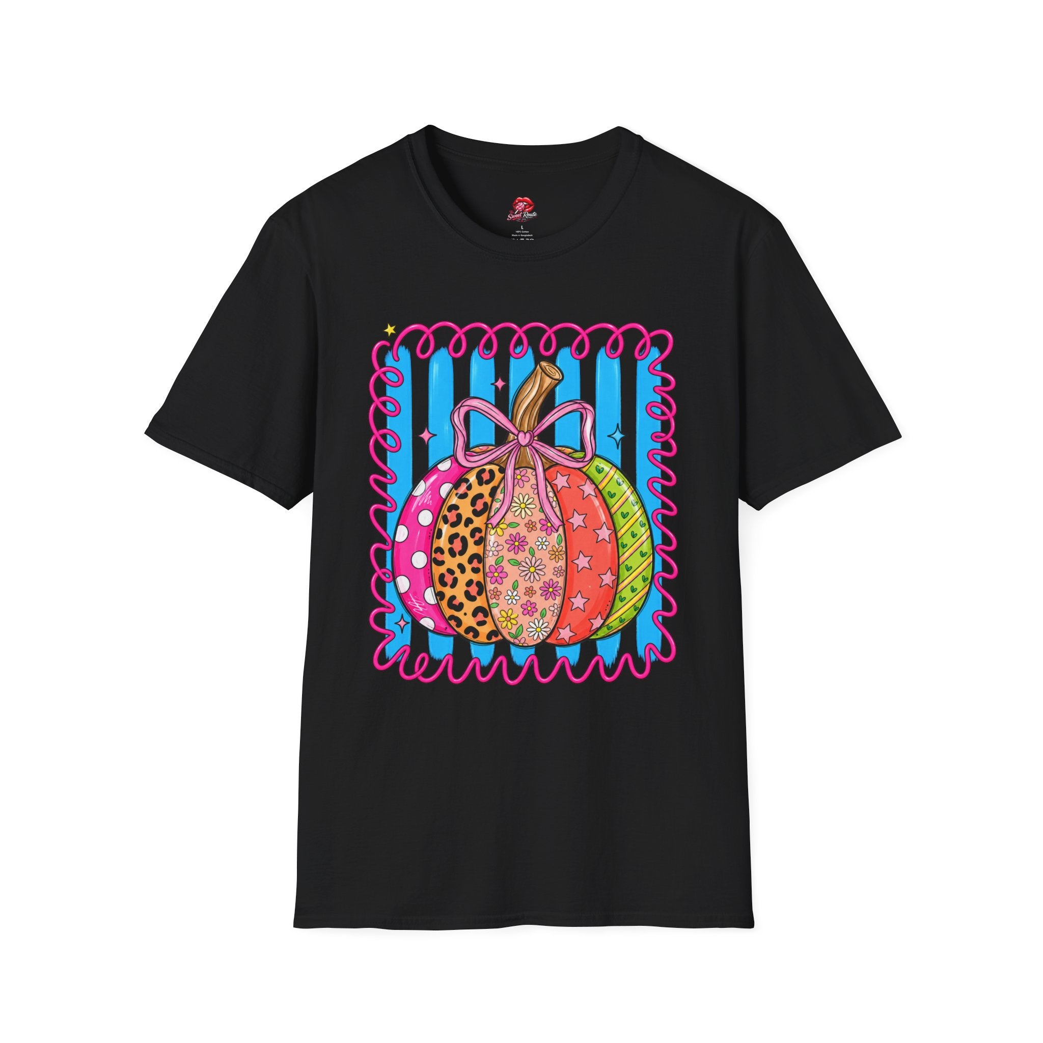 Colorful Patterned Pumpkin T-Shirt