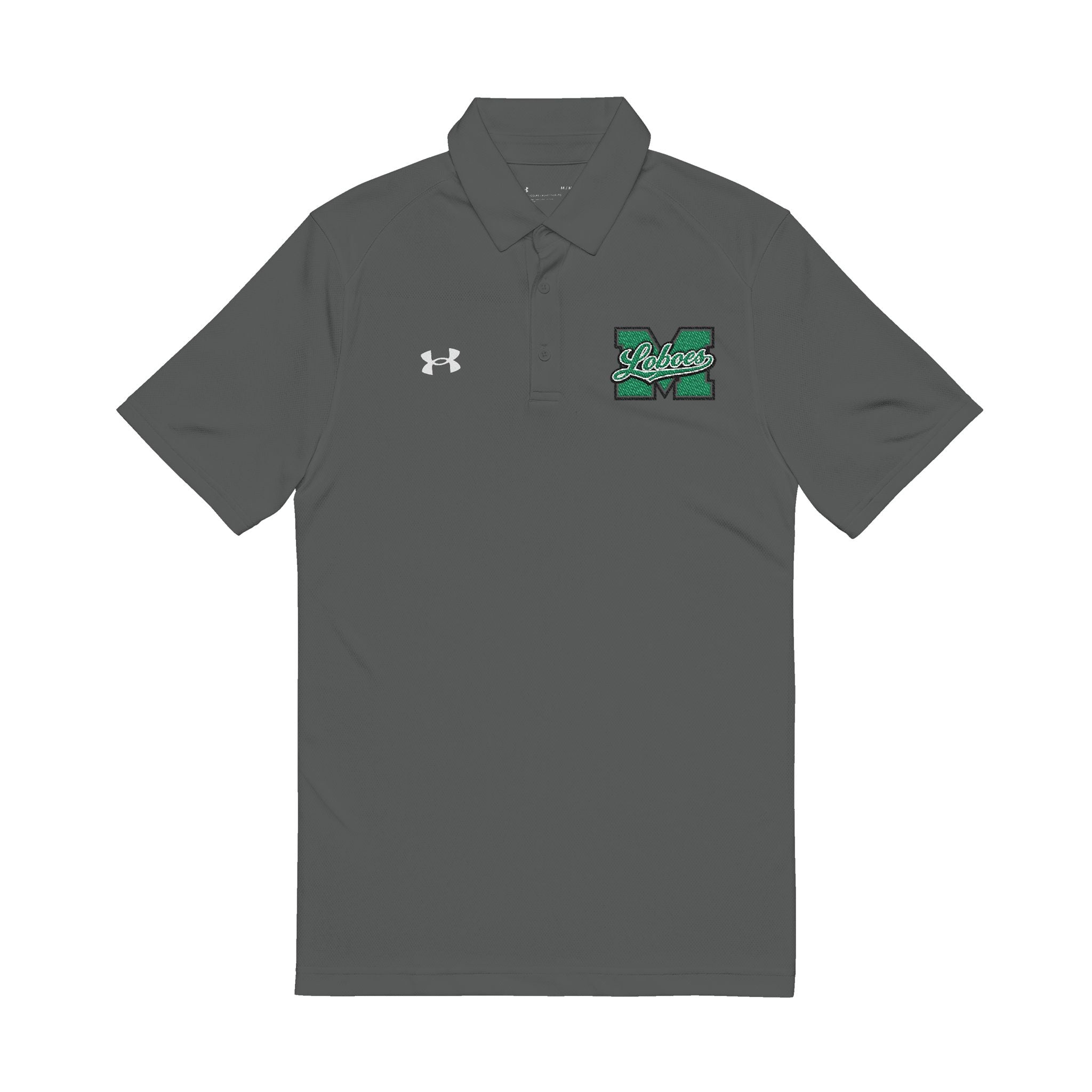 Men's Embroidered Green 'M' Logo Polo