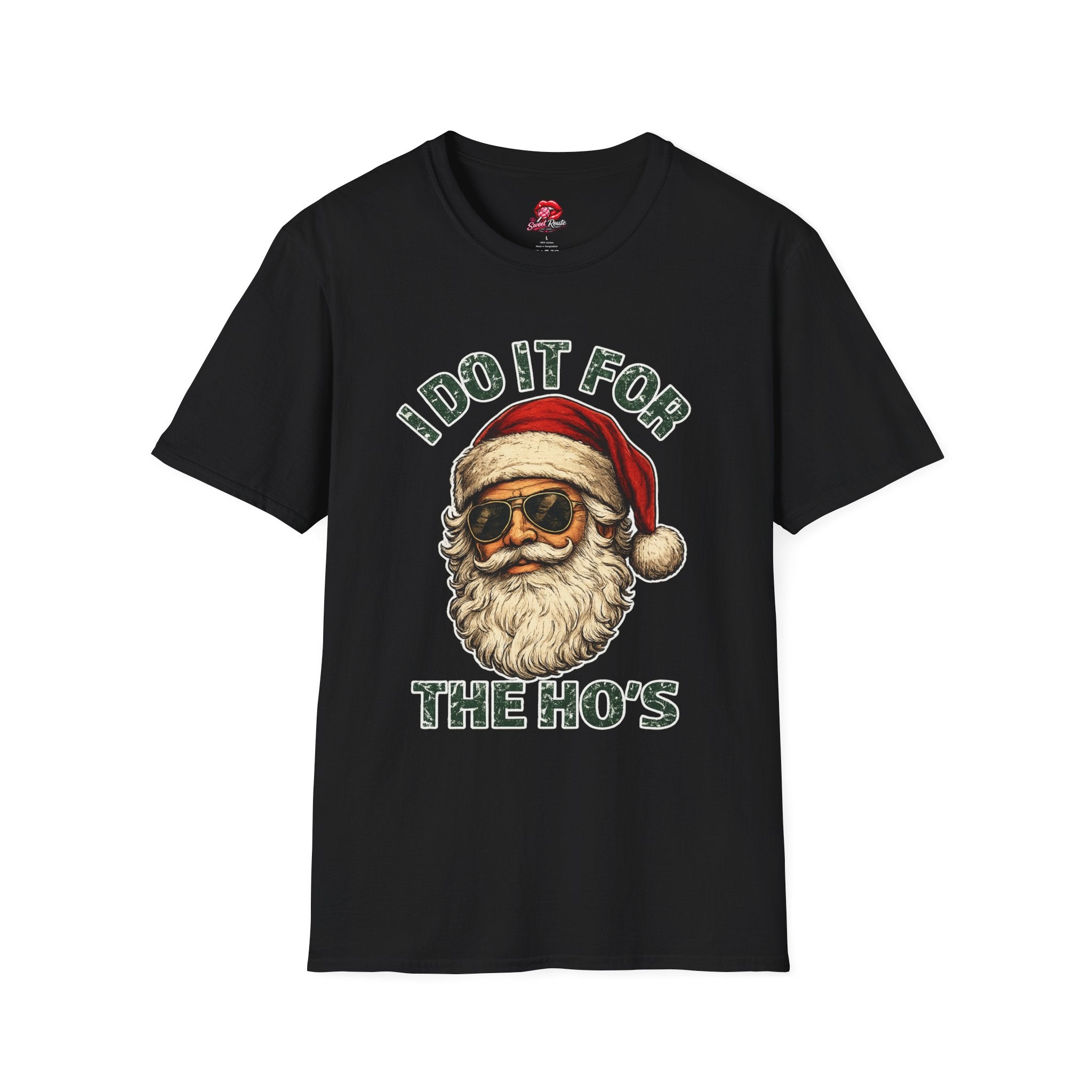 I Do It For The Ho's Santa Face T-Shirt