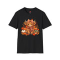 Cute Fall Cow with Pumpkins & Plaid Bow Tee