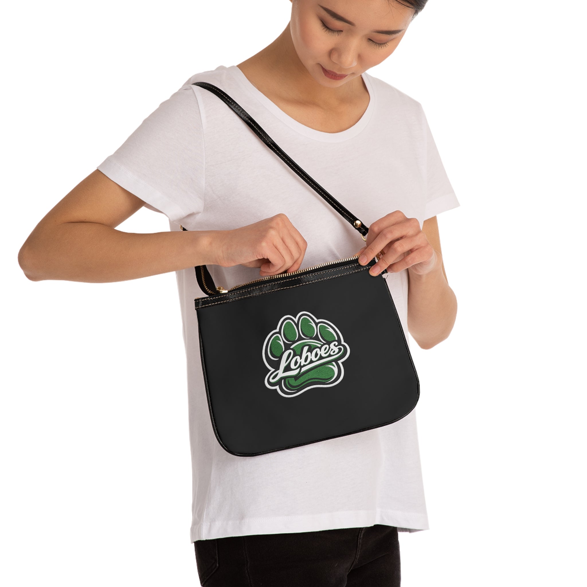 Loboes Paw Small Shoulder Bag — Team Logo Crossbody for Fans