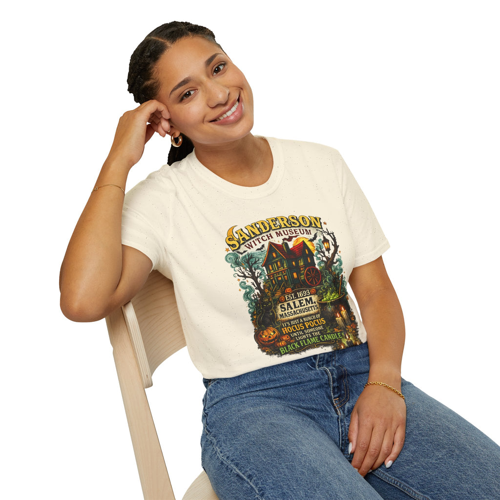 Sanderson Witch Museum Shirt | Vintage Salem Halloween T-Shirt | Witchy Halloween Graphic Tee | Retro Spooky Season Fall Shirt