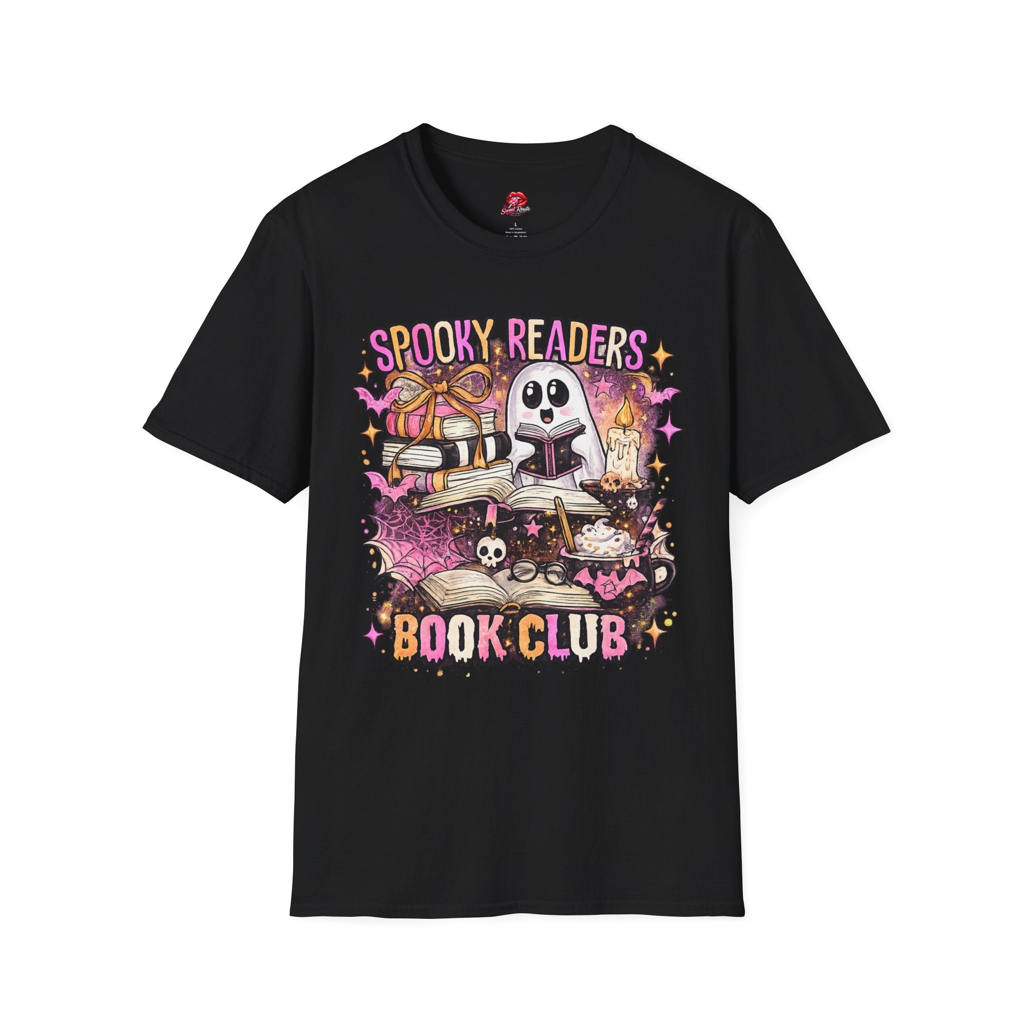 Spooky Readers Book Club Shirt | Cute Ghost Reading T-Shirt | Halloween Book Lover Tee | Retro Fall Book Club Graphic Shirt