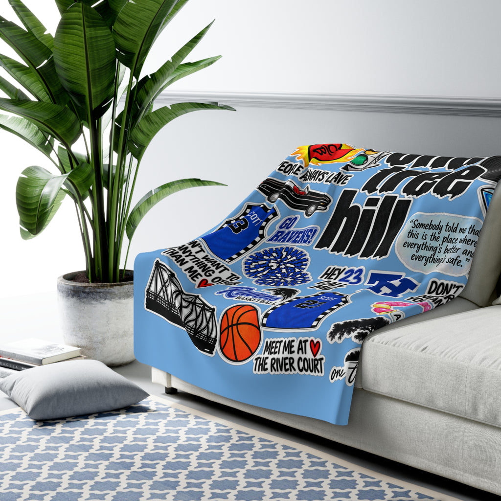 OTH Collage Sherpa Fleece Blanket
