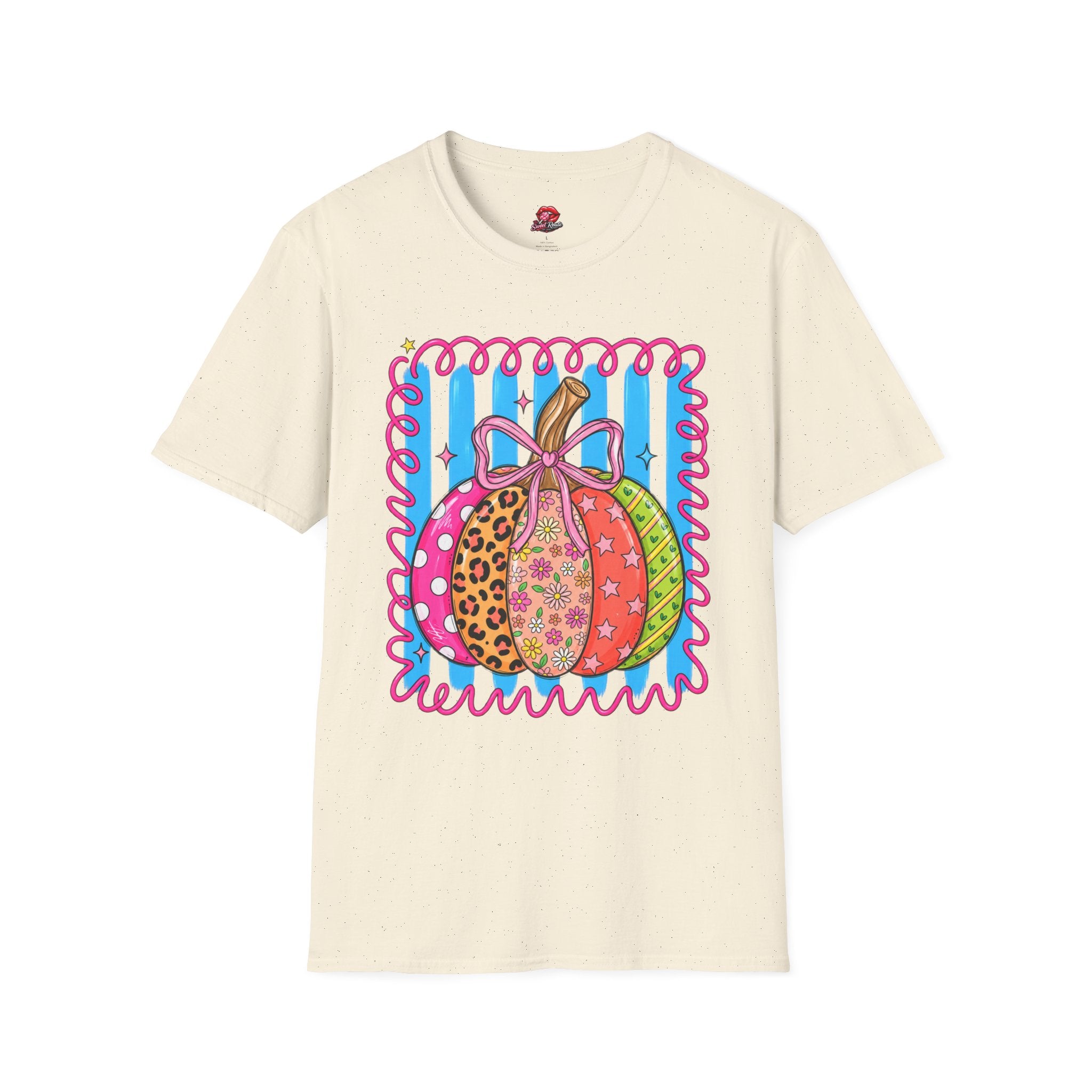 Colorful Patterned Pumpkin T-Shirt