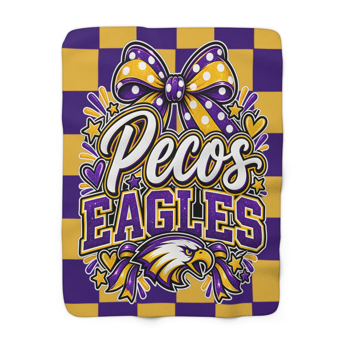 Pecos Eagles Sherpa Fleece Blanket