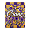 Golden Cranes Sherpa Fleece Blanket