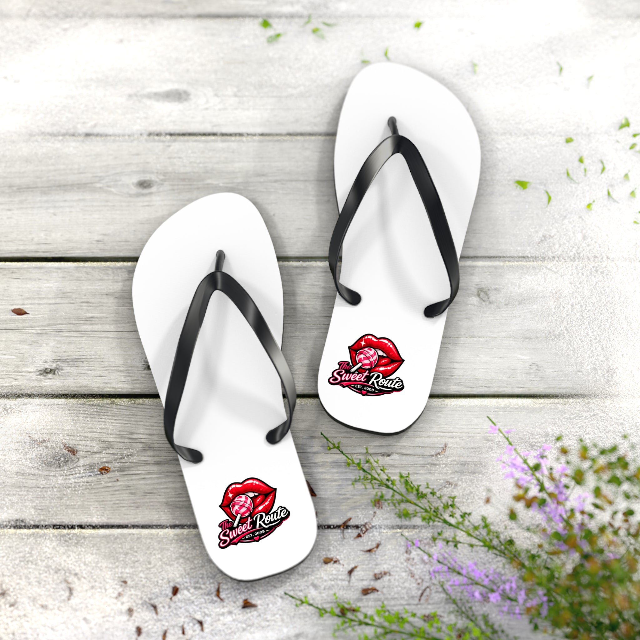 Sweet Route Logo Beach Sandals